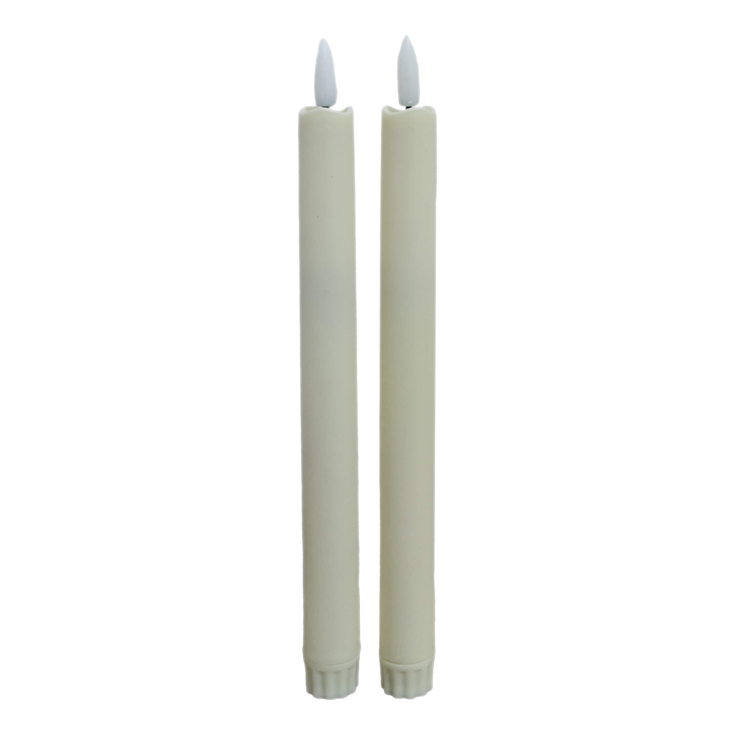 10" Flickering LED Wax Taper Candles, 2ct. by Ashland®