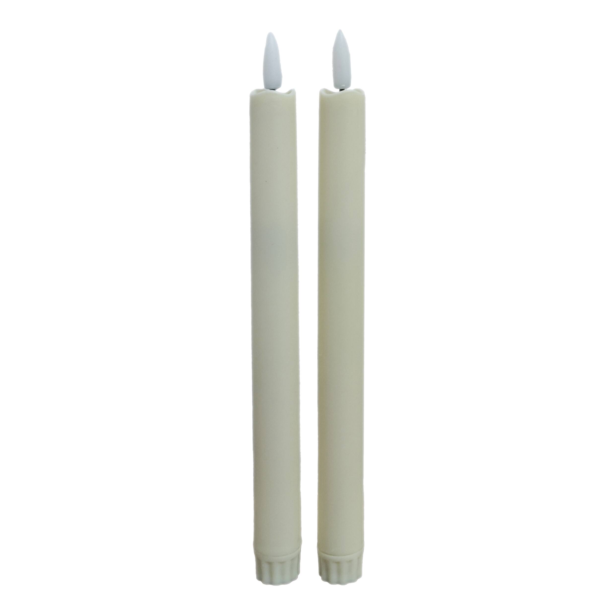 10" Flickering LED Wax Taper Candles, 2ct. by Ashland®