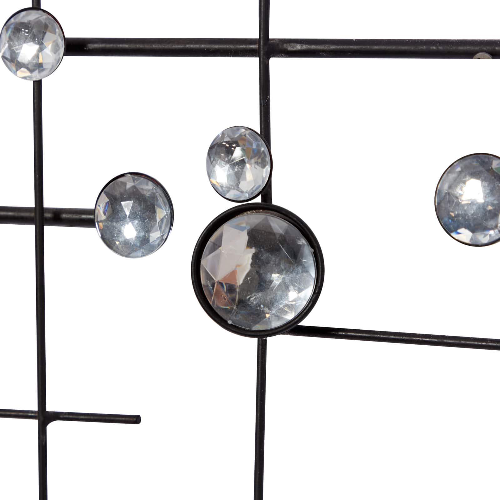 42" Silver Glam Abstract Metal Wall Décor