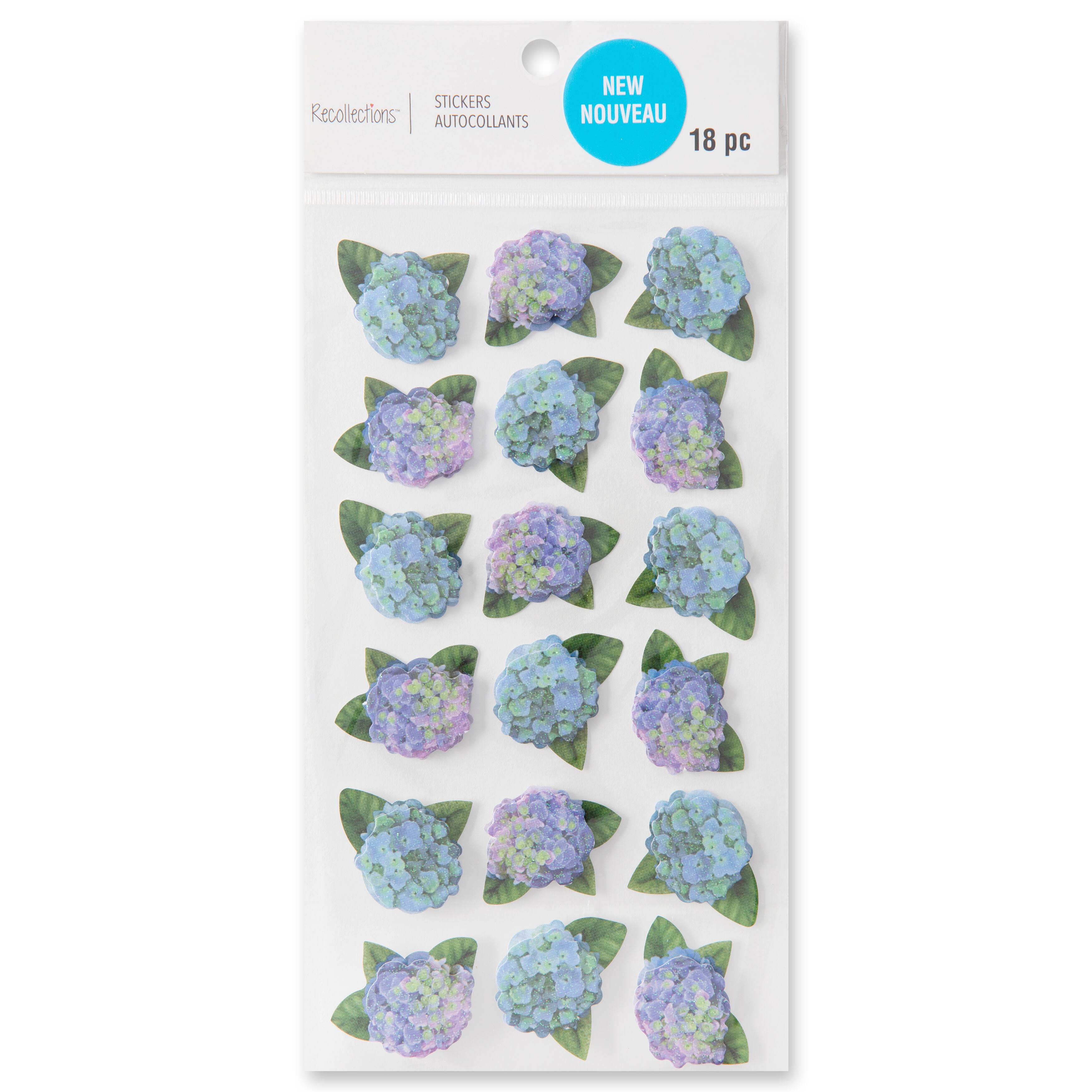 12 Pack: Hydrangea Dimensional Stickers by Recollections™