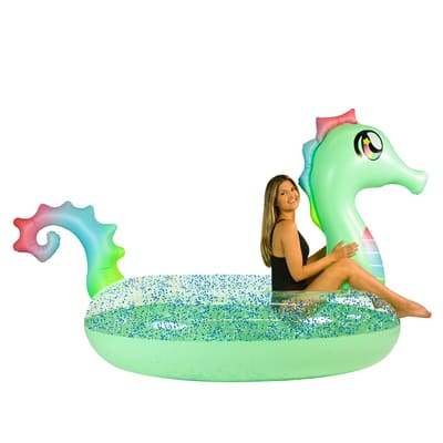 PoolCandy Glitterfied® Gigantic Seahorse Pool Raft | Michaels