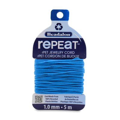 Beadalon® RePEaT™ 1mm Recycled Plastic Jewelry Cord in Sky Blue | 1 mm | Michaels®