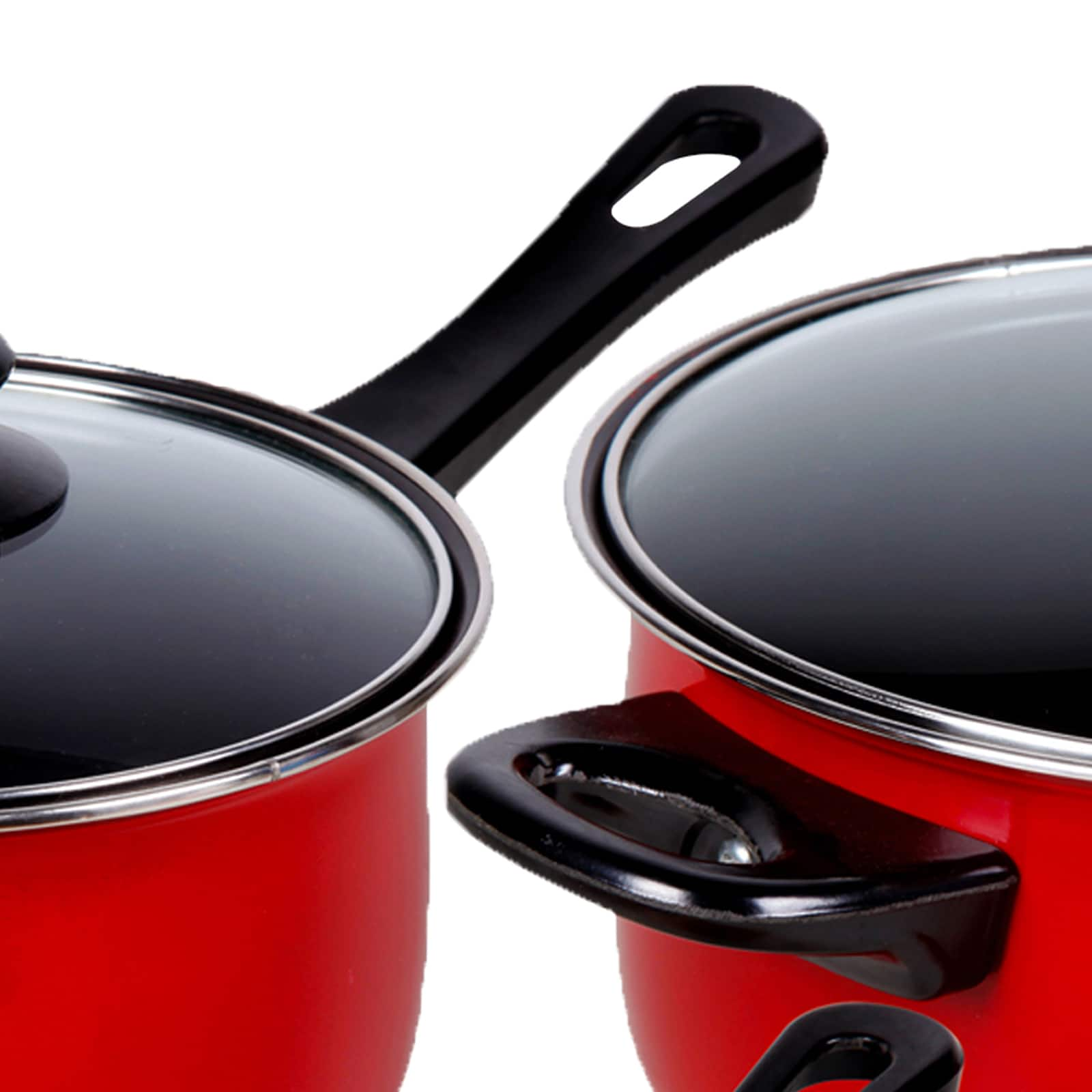 Gibson Home Chef Du Jour 7-Piece Cookware Set - True Red