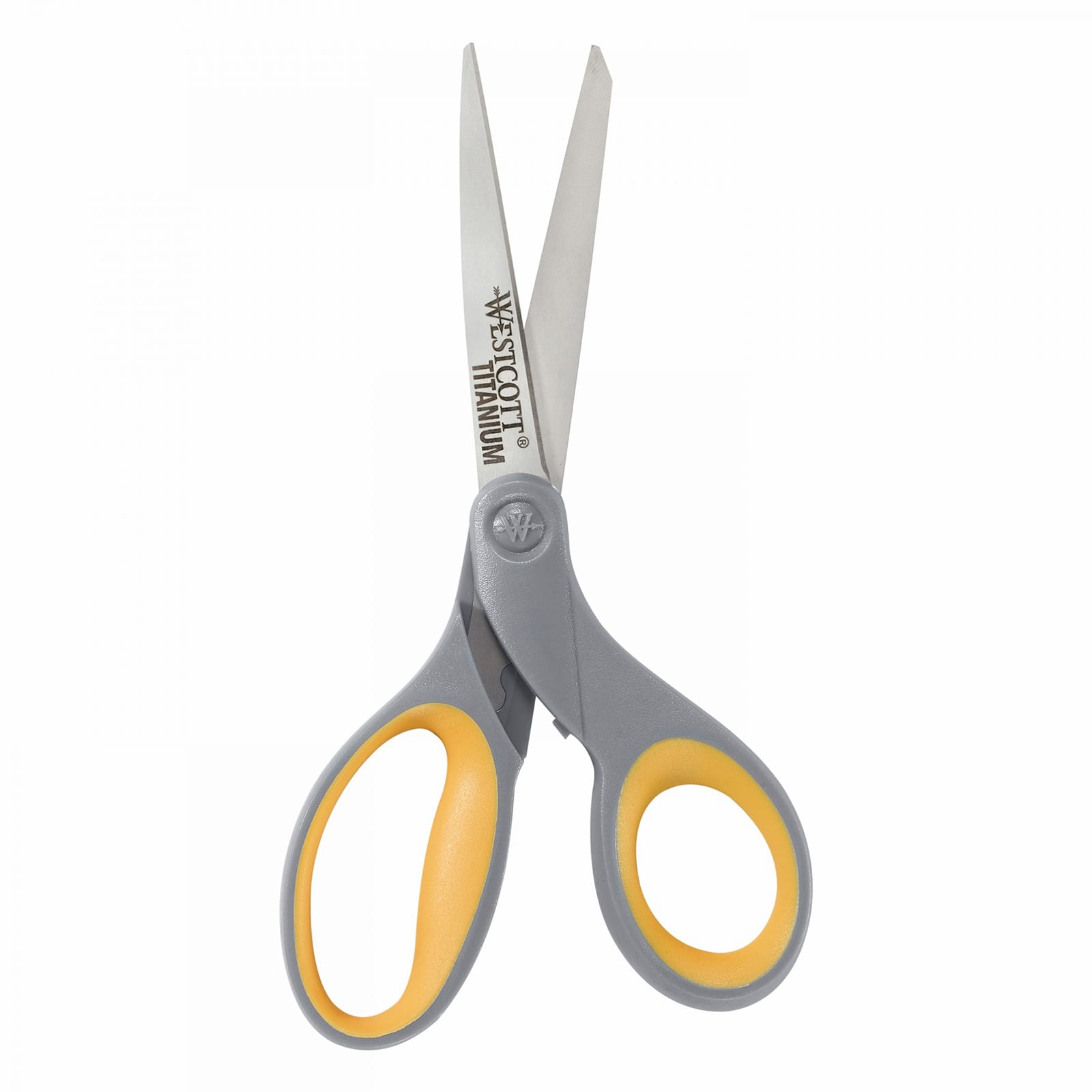 Westcott&#xAE; 8&#x22; Gray &#x26; Yellow Soft Grip Titanium Bonded Straight Scissors, 2ct.