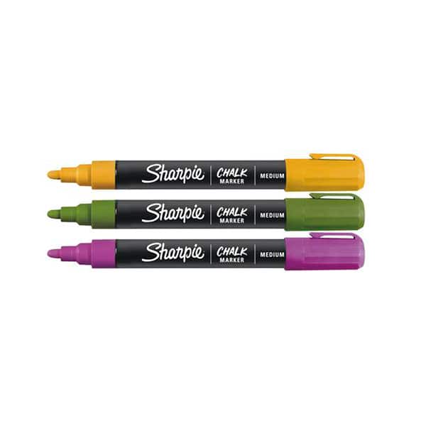 8 Packs: 3 ct. (24 total) Sharpie&#xAE; Secondary Medium Point Wet Erase Chalk Markers
