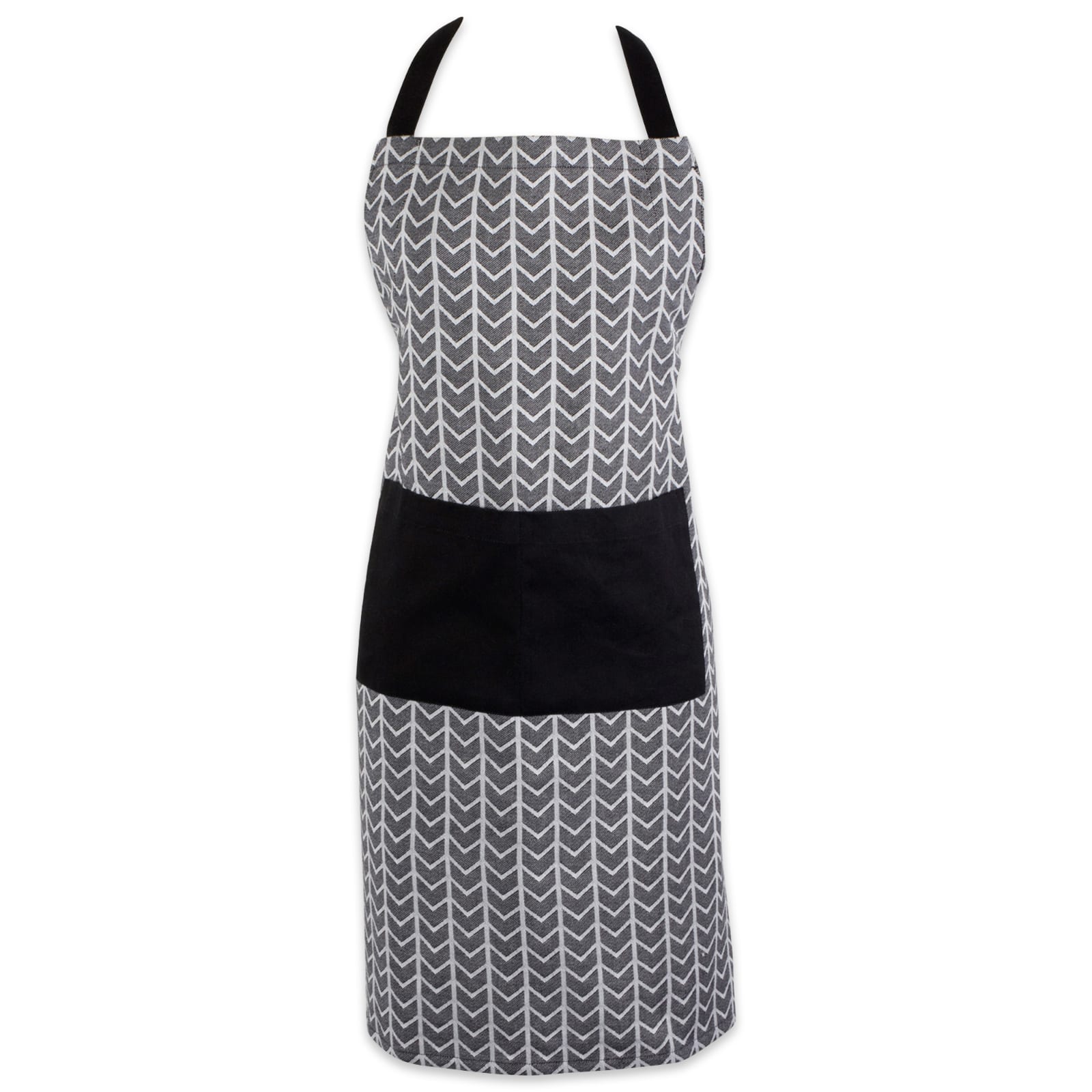 Black & White Herringbone Chef Apron