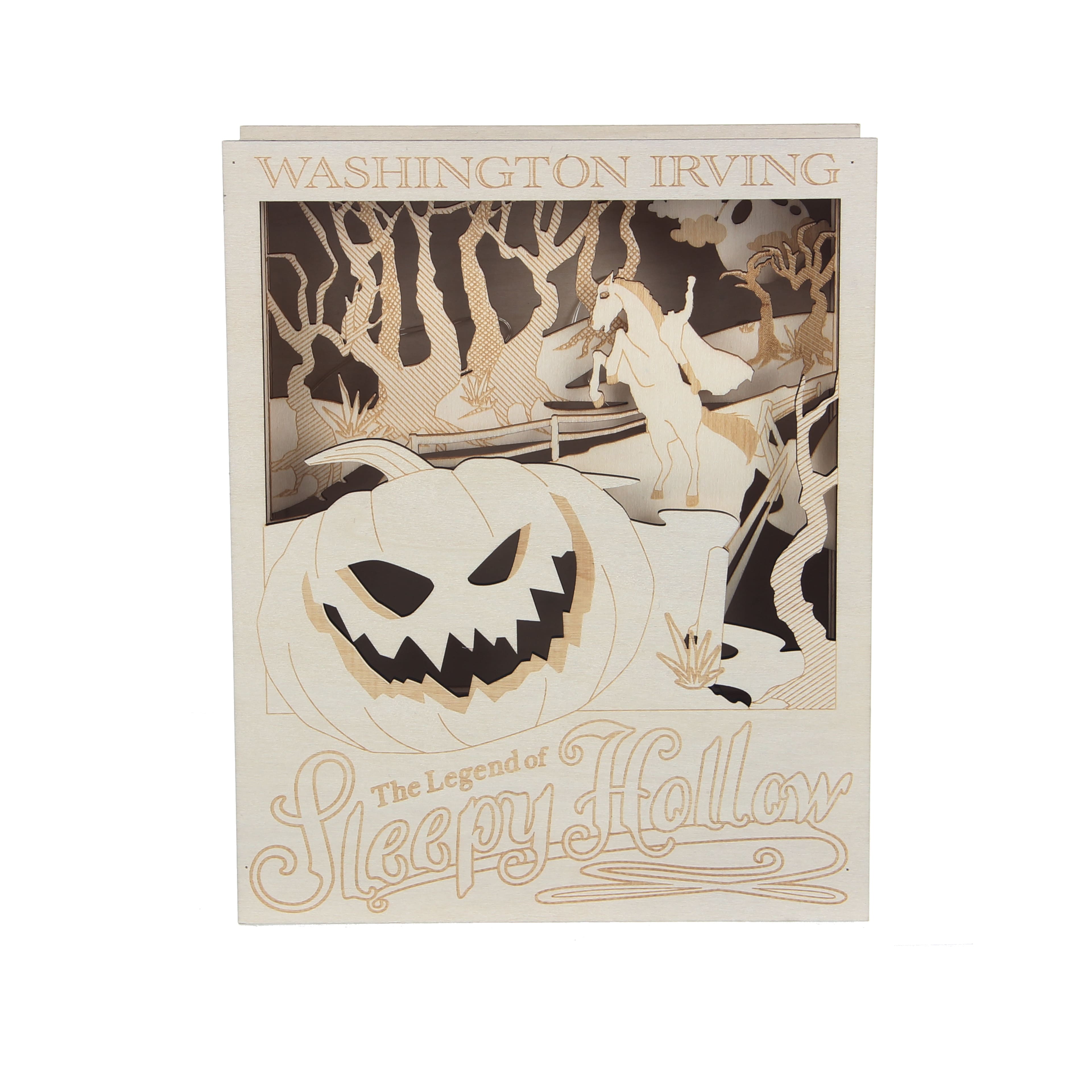 8.5&#x22; Sleepy Hollow Book DIY LED Plywood D&#xE9;cor by Make Market&#xAE;