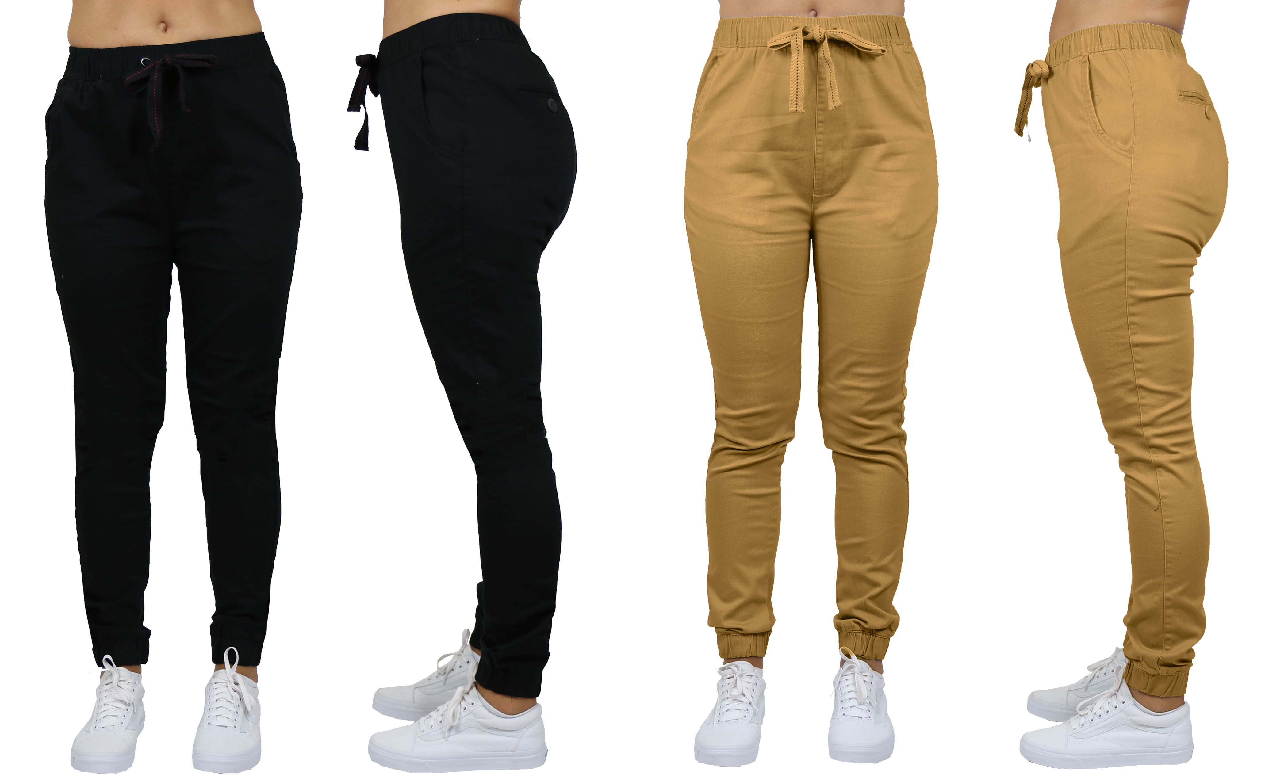 Galaxy By Harvic Loose Fit Stretch Twill Women's Joggers 2 Pack