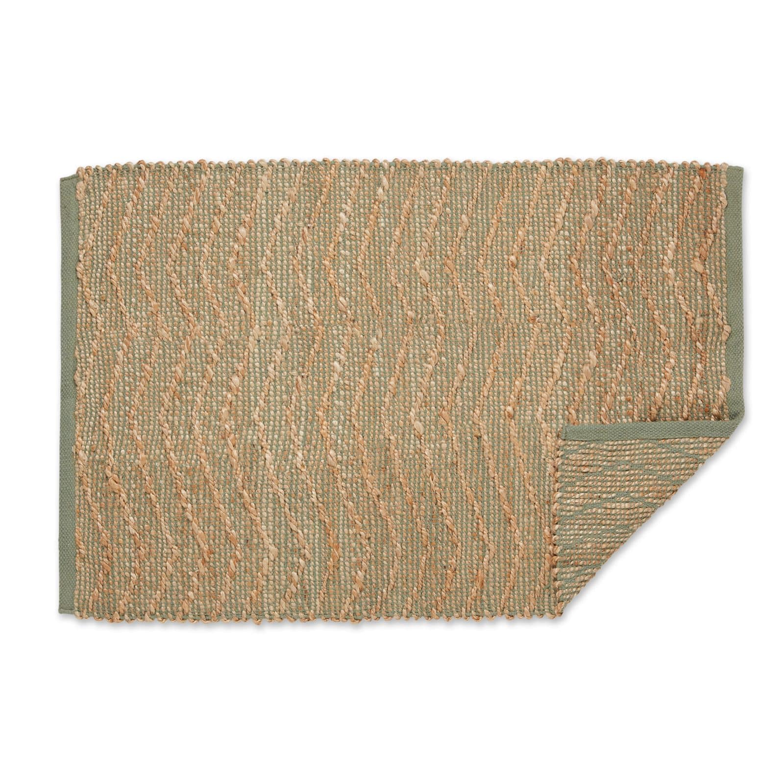 DII® Artichoke With Natural Jute Chevron Hand-Loomed Rug, 2ft. x 3ft.