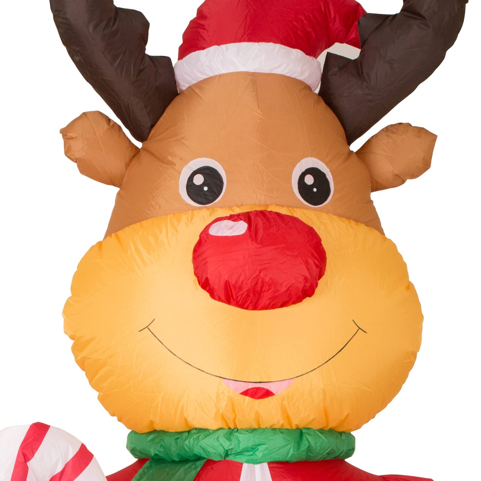 Glitzhome® 8ft. LED Inflatable Reindeer