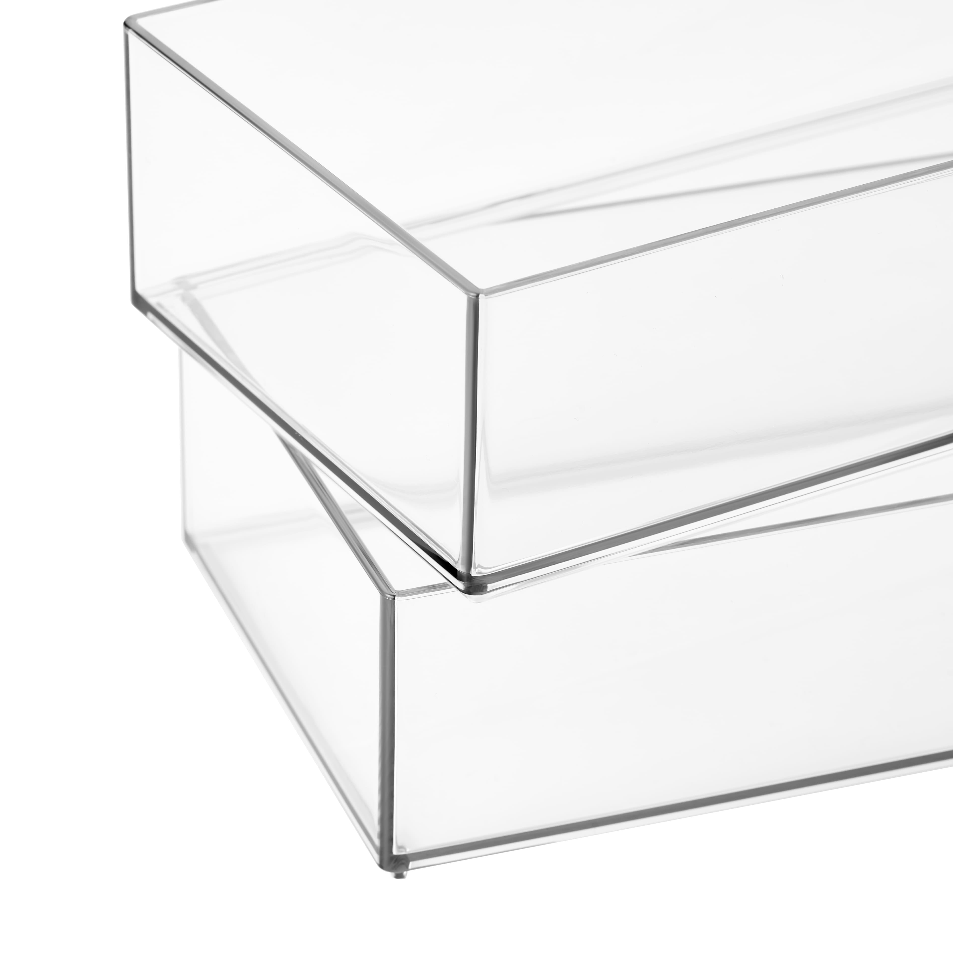 24 Pack: 8" x 4" Clear Stacking Storage Tray by Simply Tidy™