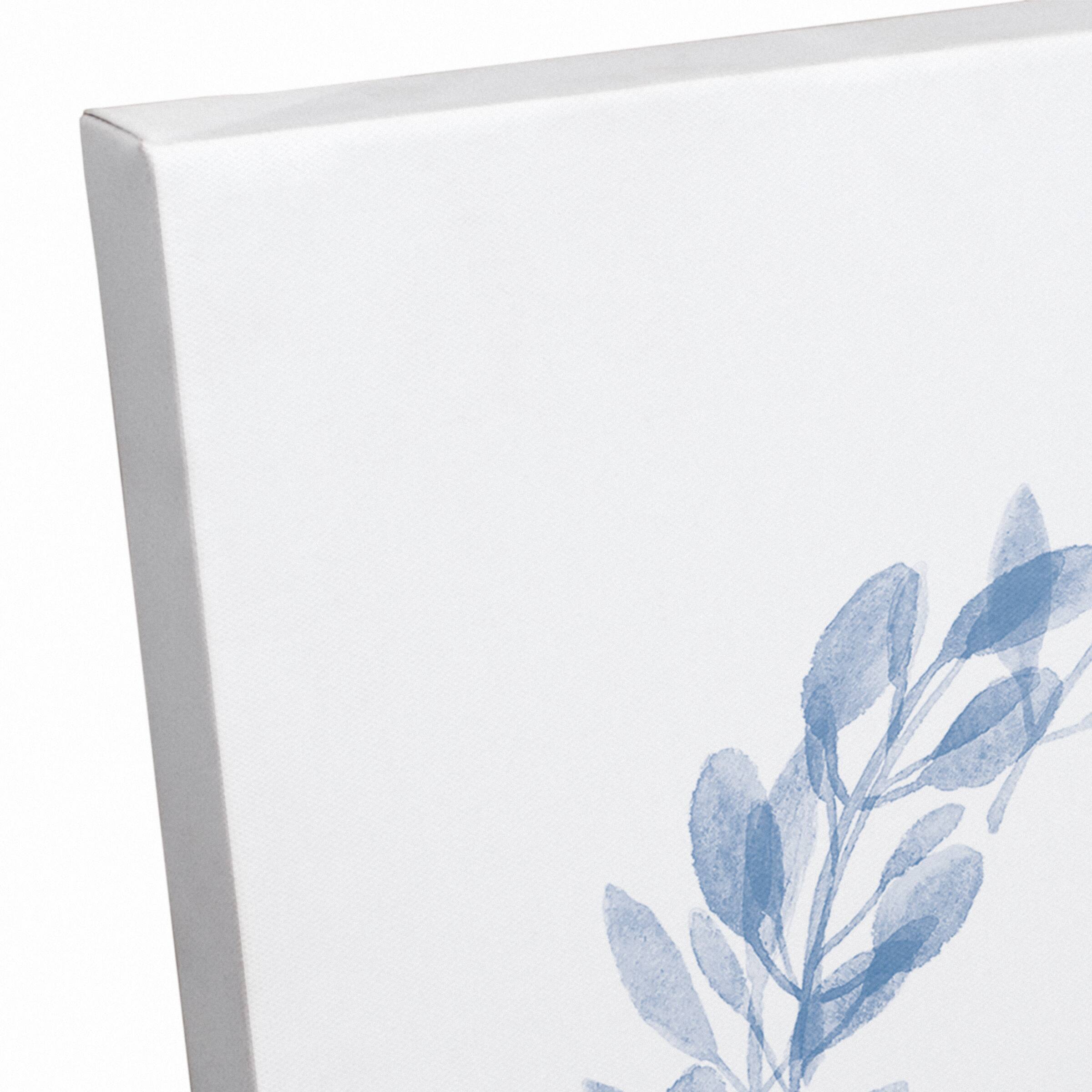 Shalom Def Wreath Blue 16x16 Canvas Wall Art