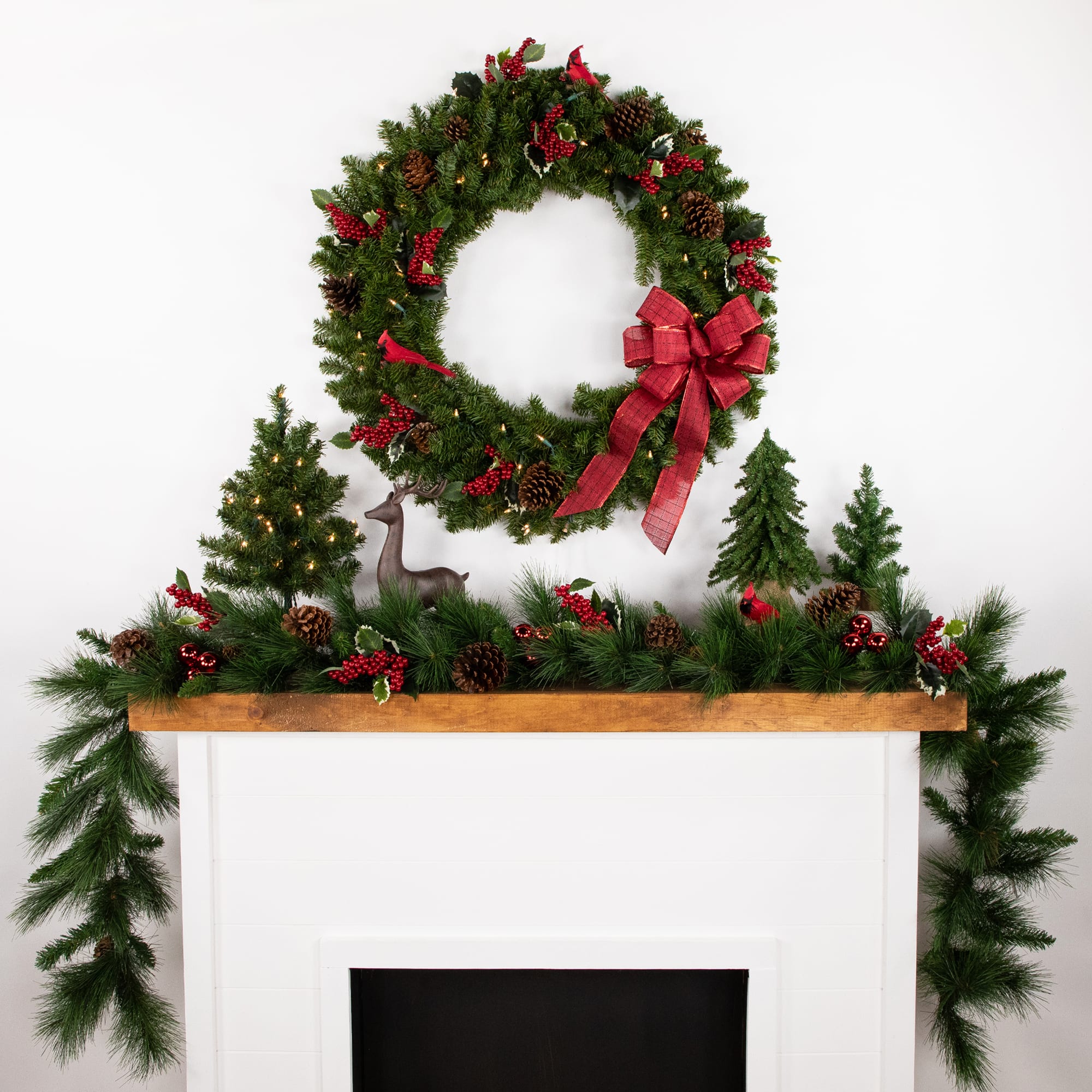 3ft. Pre-Lit Canadian Pine Artificial Christmas Wreath
