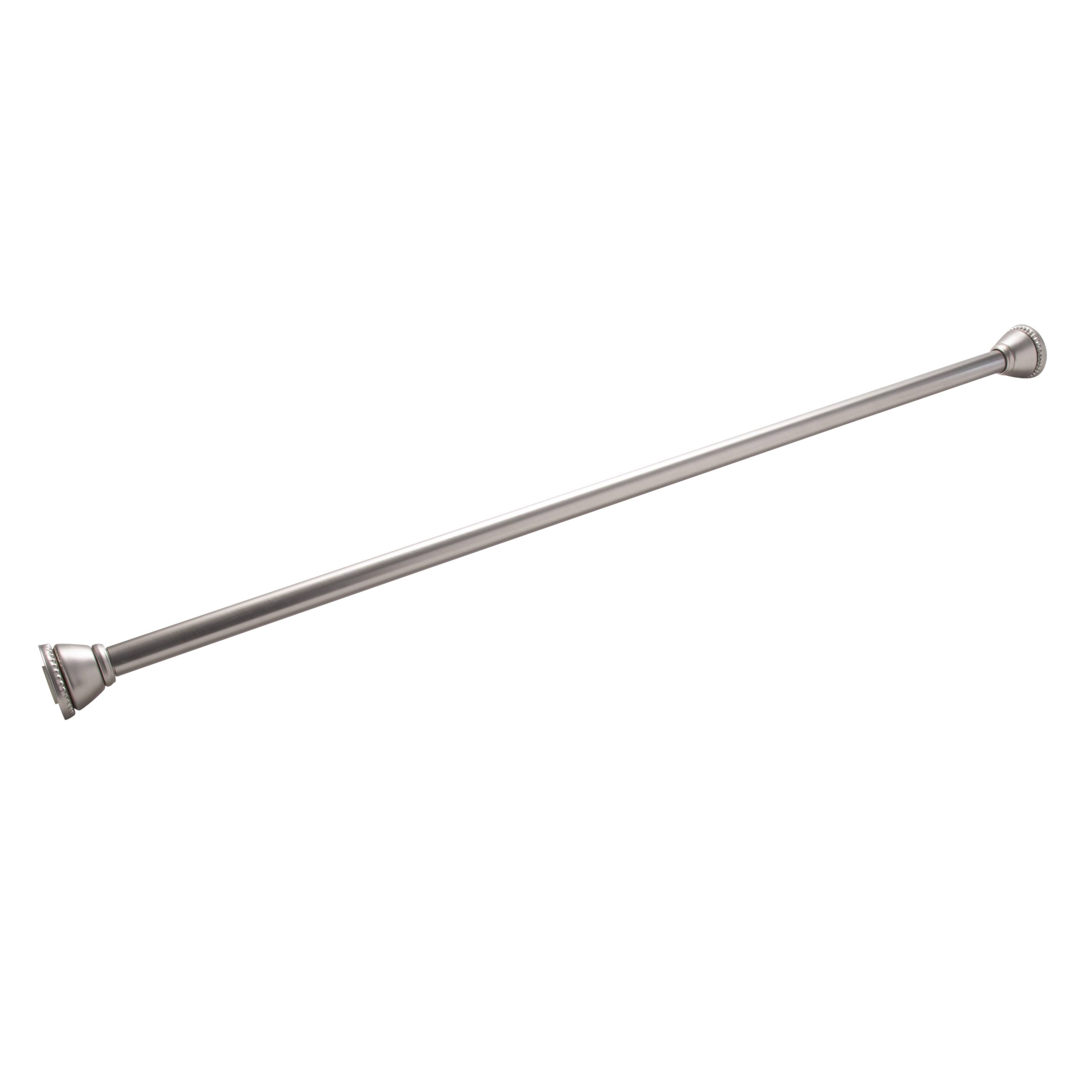 Bath Bliss Satin Nickel Tension Shower Rod