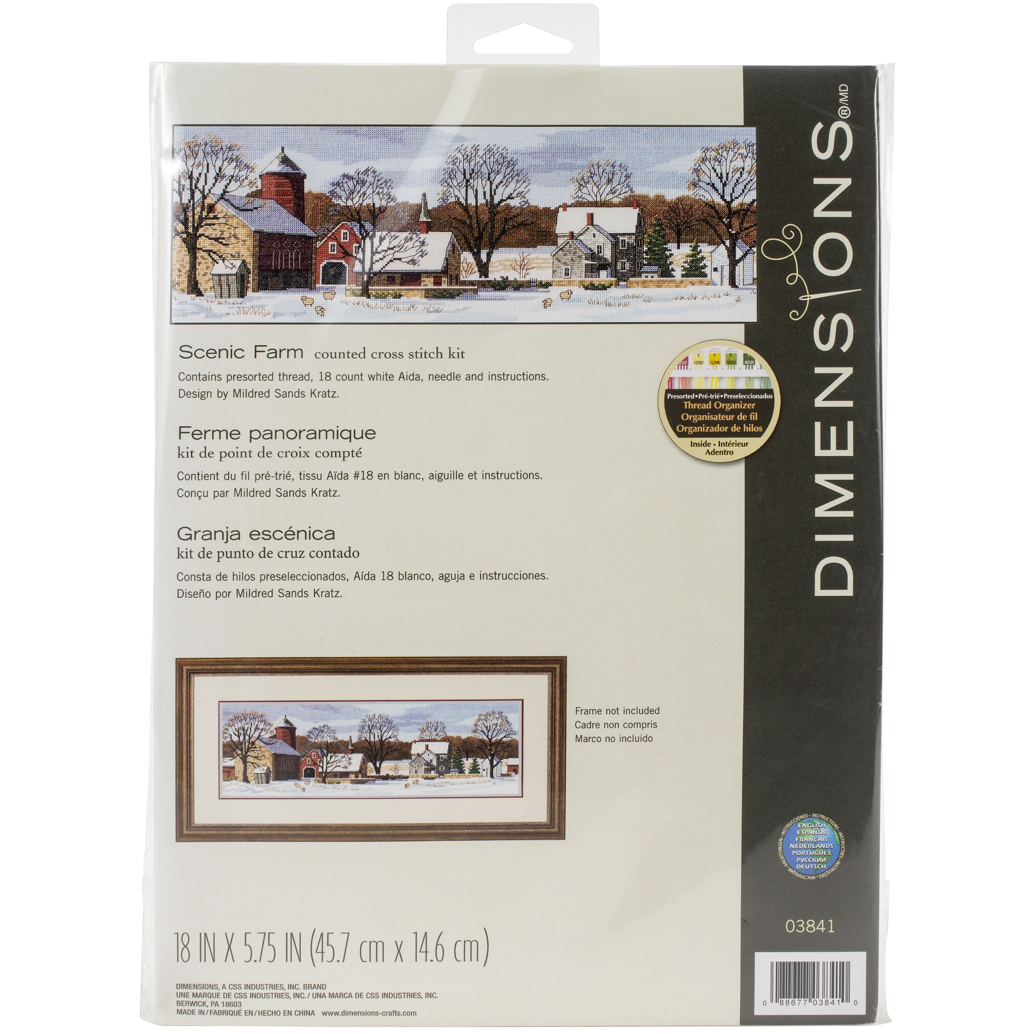 Dimensions&#xAE; Scenic Farm Counted Cross Stitch Kit
