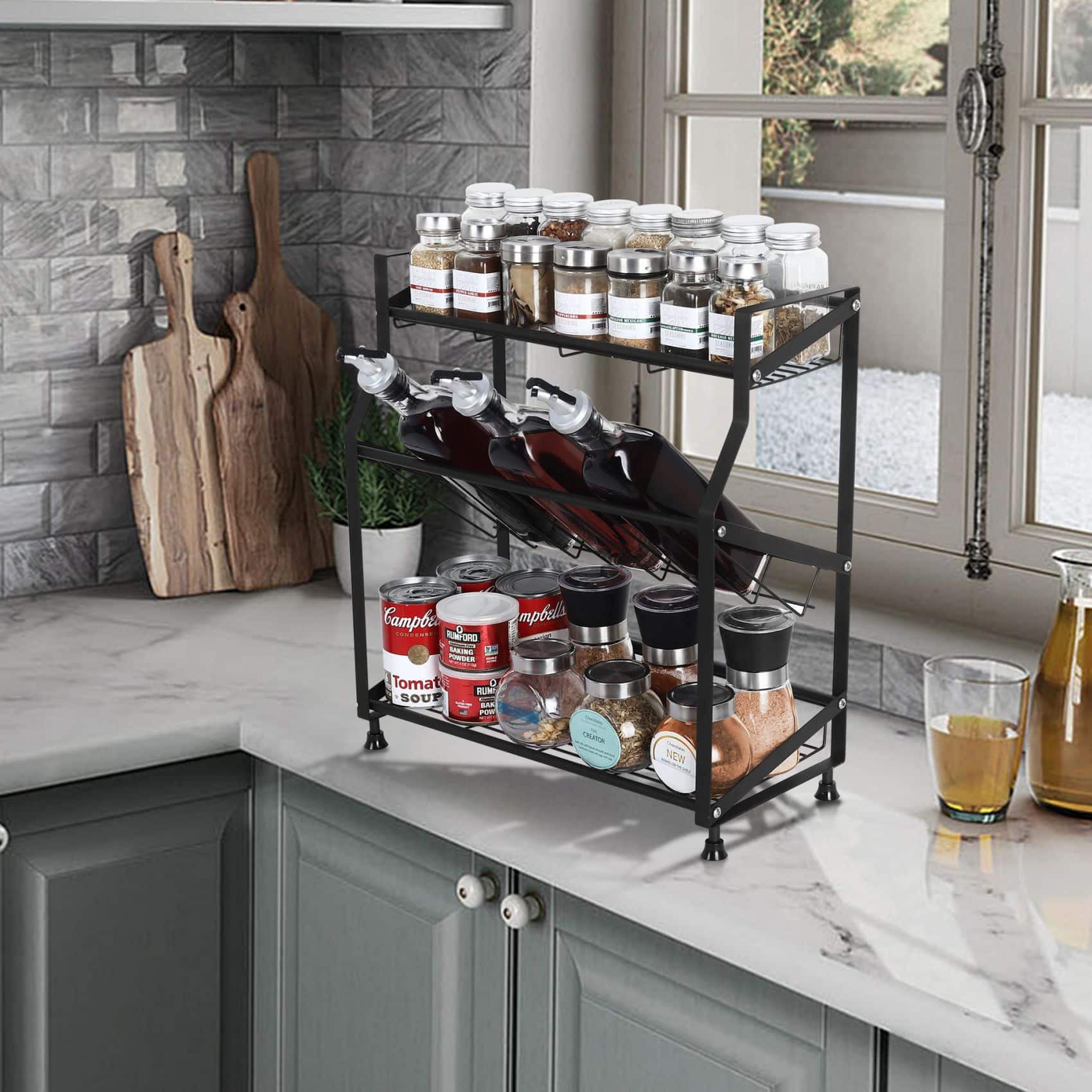 NEX™ 3-Tier Freestanding Metal Spice Rack Organizer
