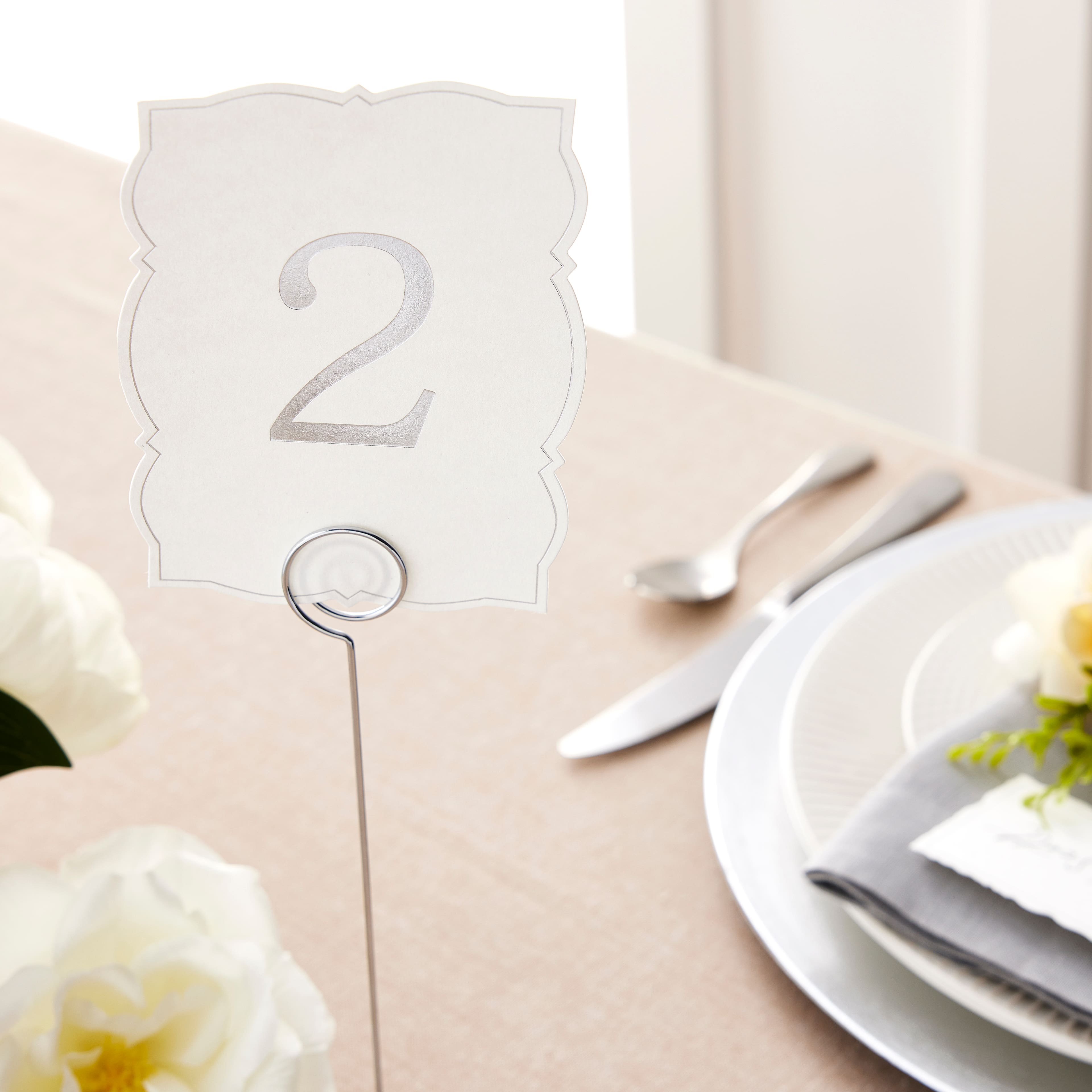 1-25 Ornate Silver Table Numbers by Celebrate It™