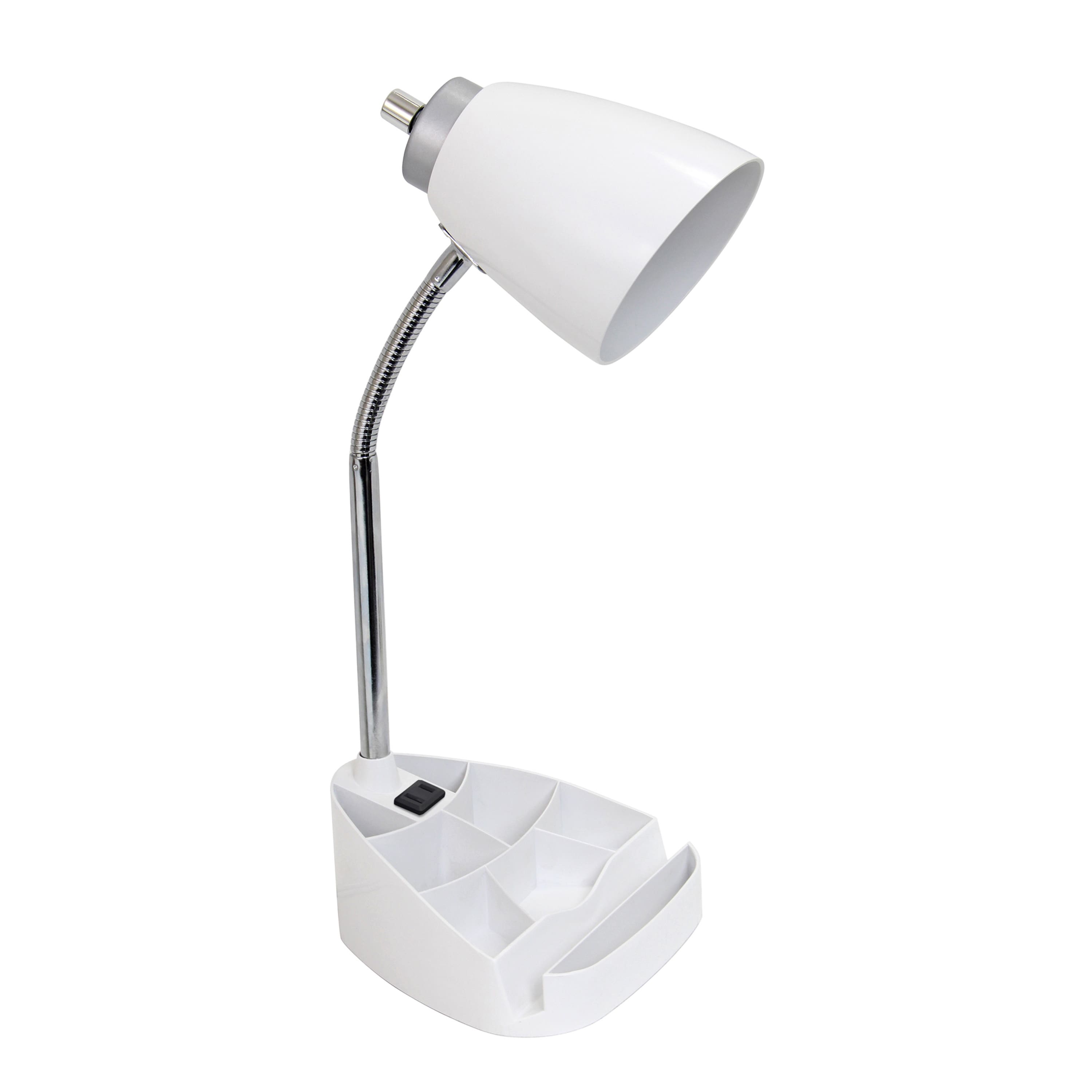 LimeLights 18.5&#x22; Gooseneck Desk Lamp with Tablet Stand and Charging Outlet