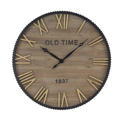 Horloge Murale Vintage Marks & Spencer - Bois Et Motifs Floraux - Neuve En Boîte