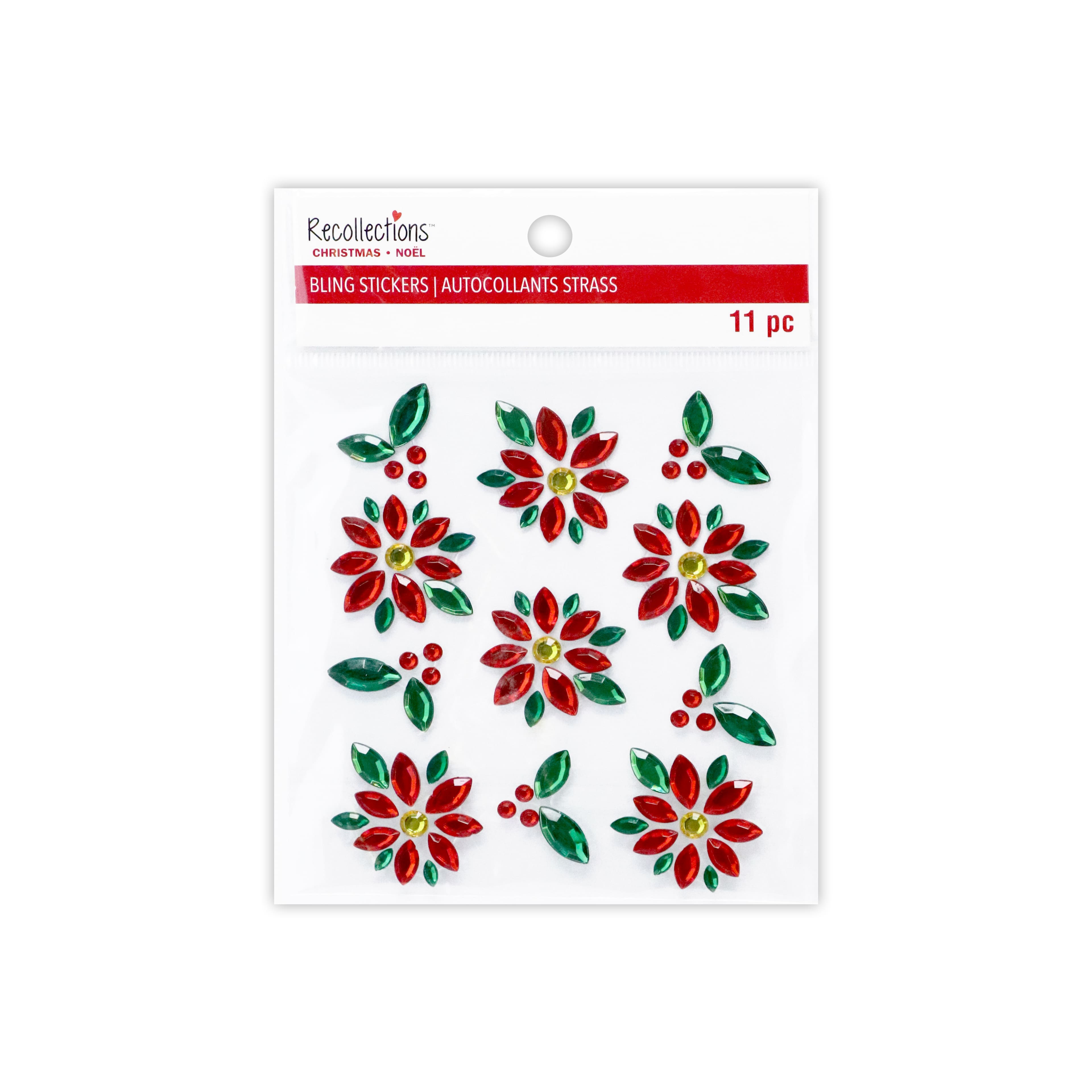 Poinsettia Bling Stickers by Recollections&#x2122;
