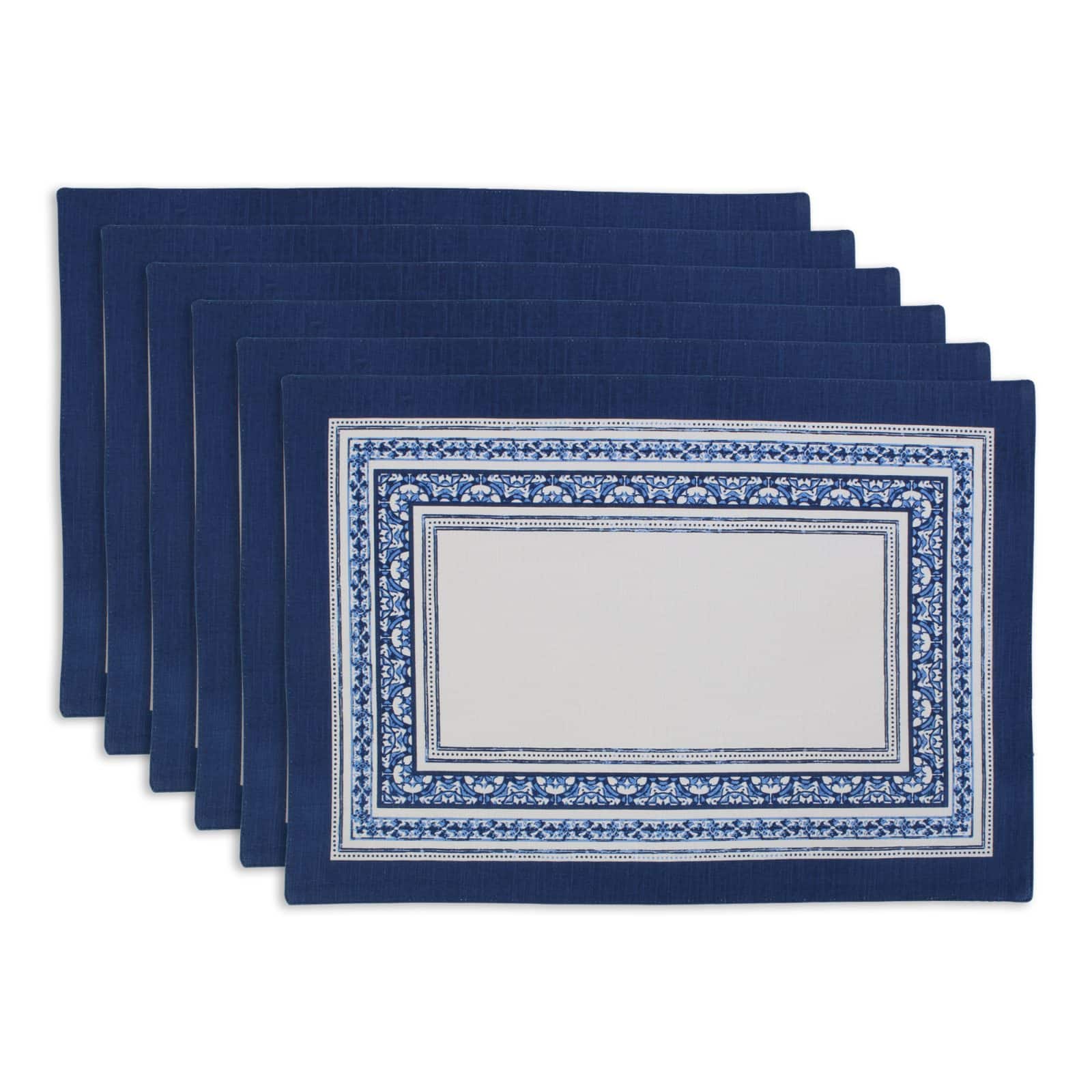 DII® Porto Stripe Print Placemat Set, 6ct.