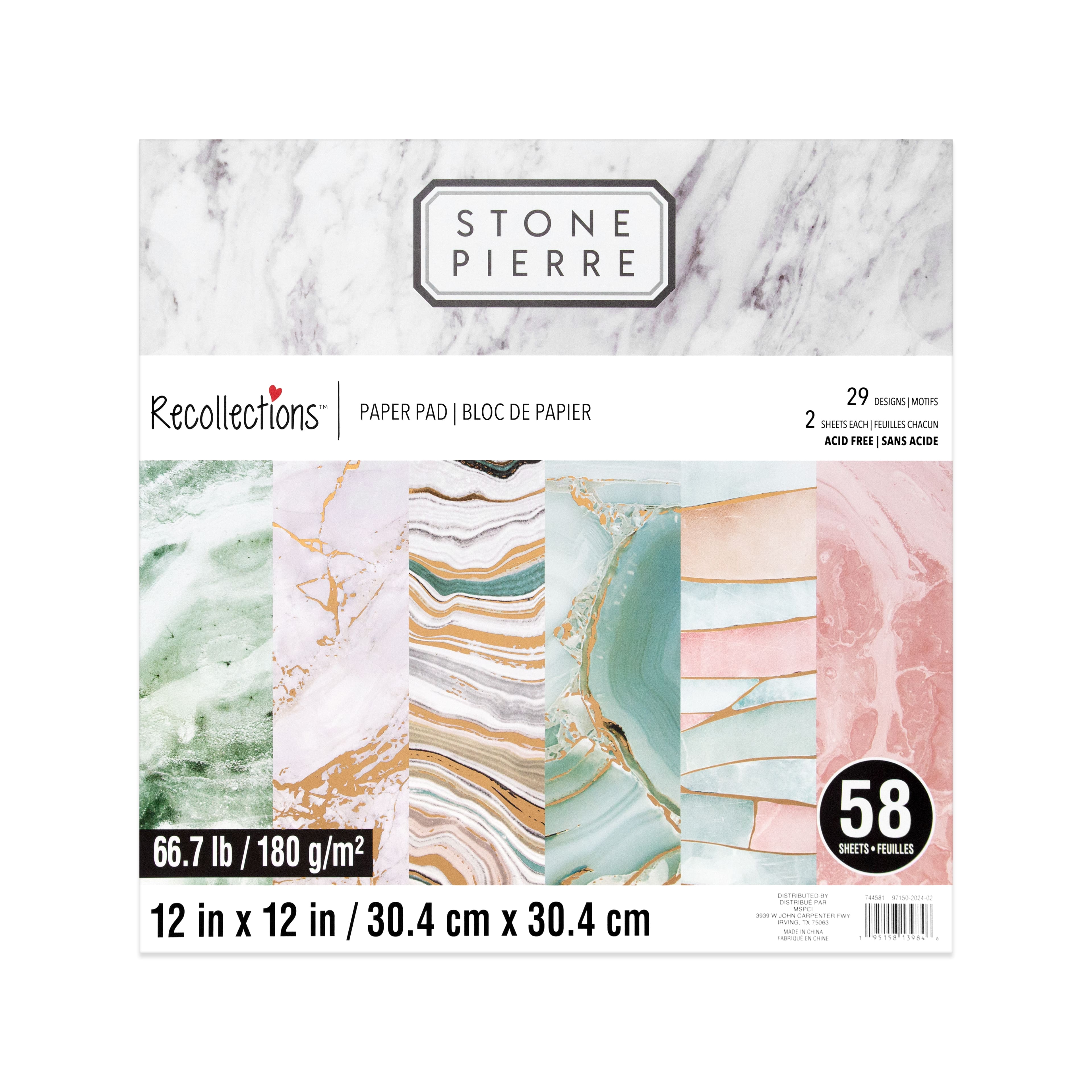 12&#x22; x 12&#x22; Stone Paper Pad by Recollections&#x2122;, 58 Sheets