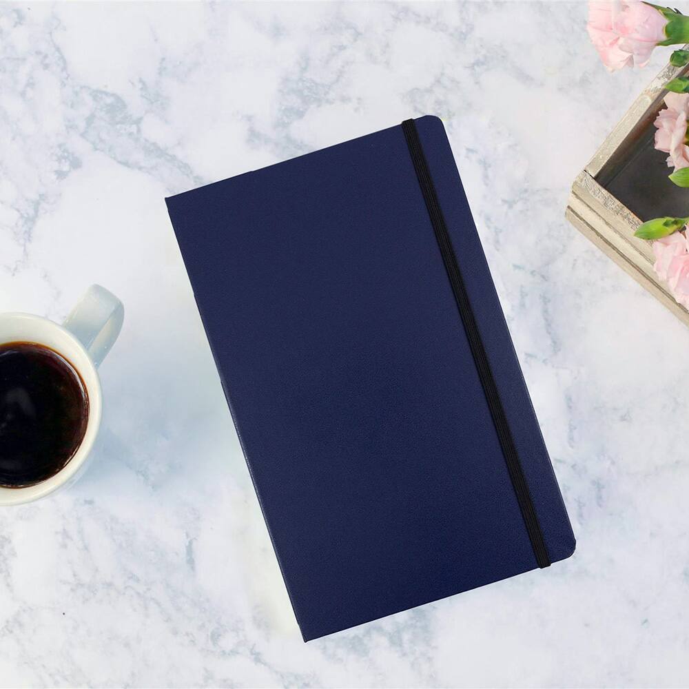 JAM Paper Large Hardcover Notebook with Elastic Band