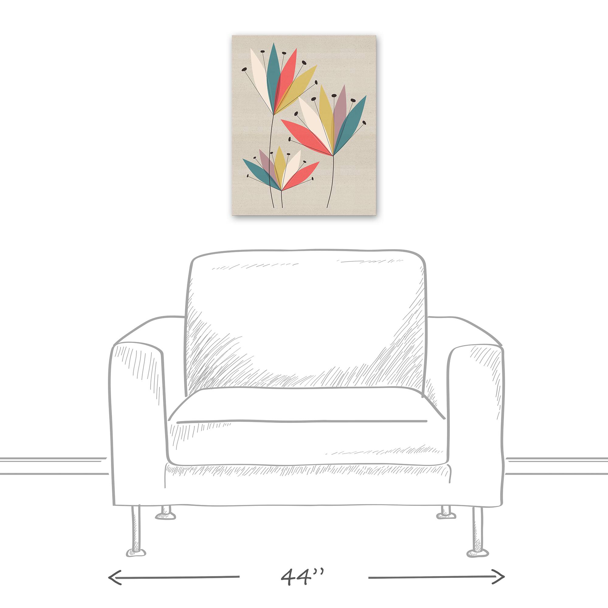 Abstract Floral Canvas Wall Art