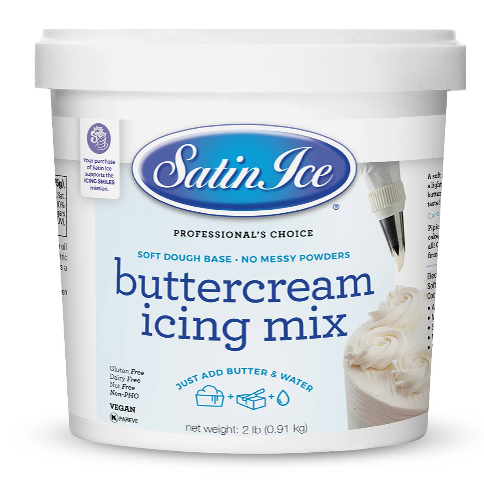 Satin Ice&#xAE; Professional&#x27;s Choice Buttercream Icing Mix