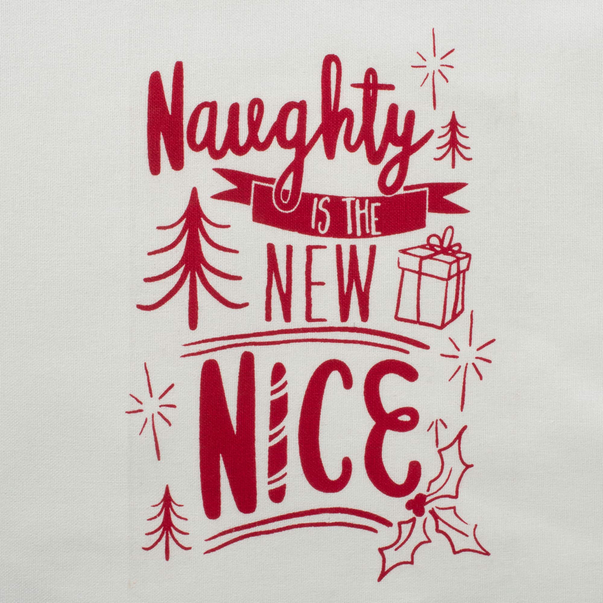 DII® Assorted Naughty Nice Holiday Printed Dishtowel Set