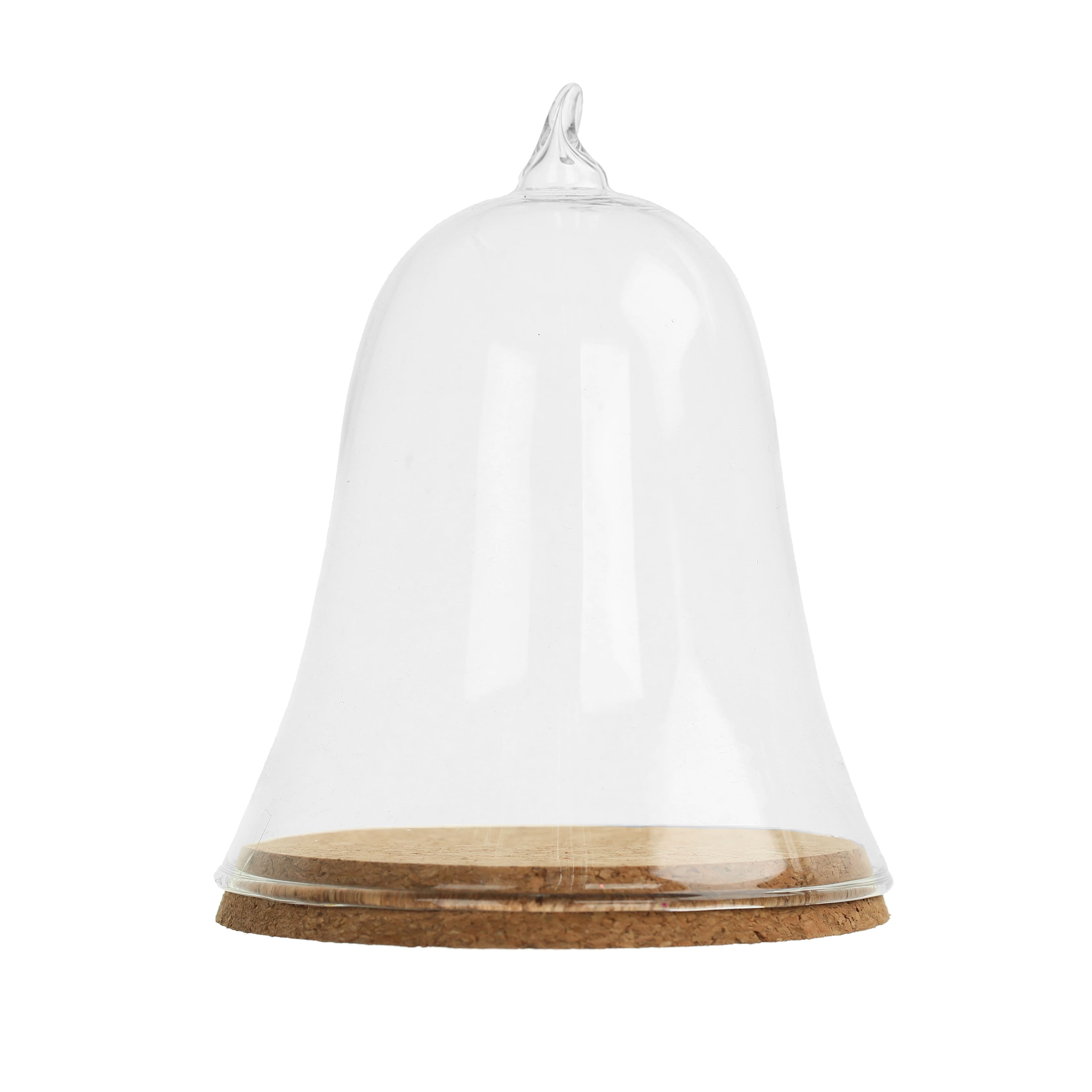 4.25&#x22; Clear DIY Glass Bell Ornament with Cork by Make Market&#xAE;