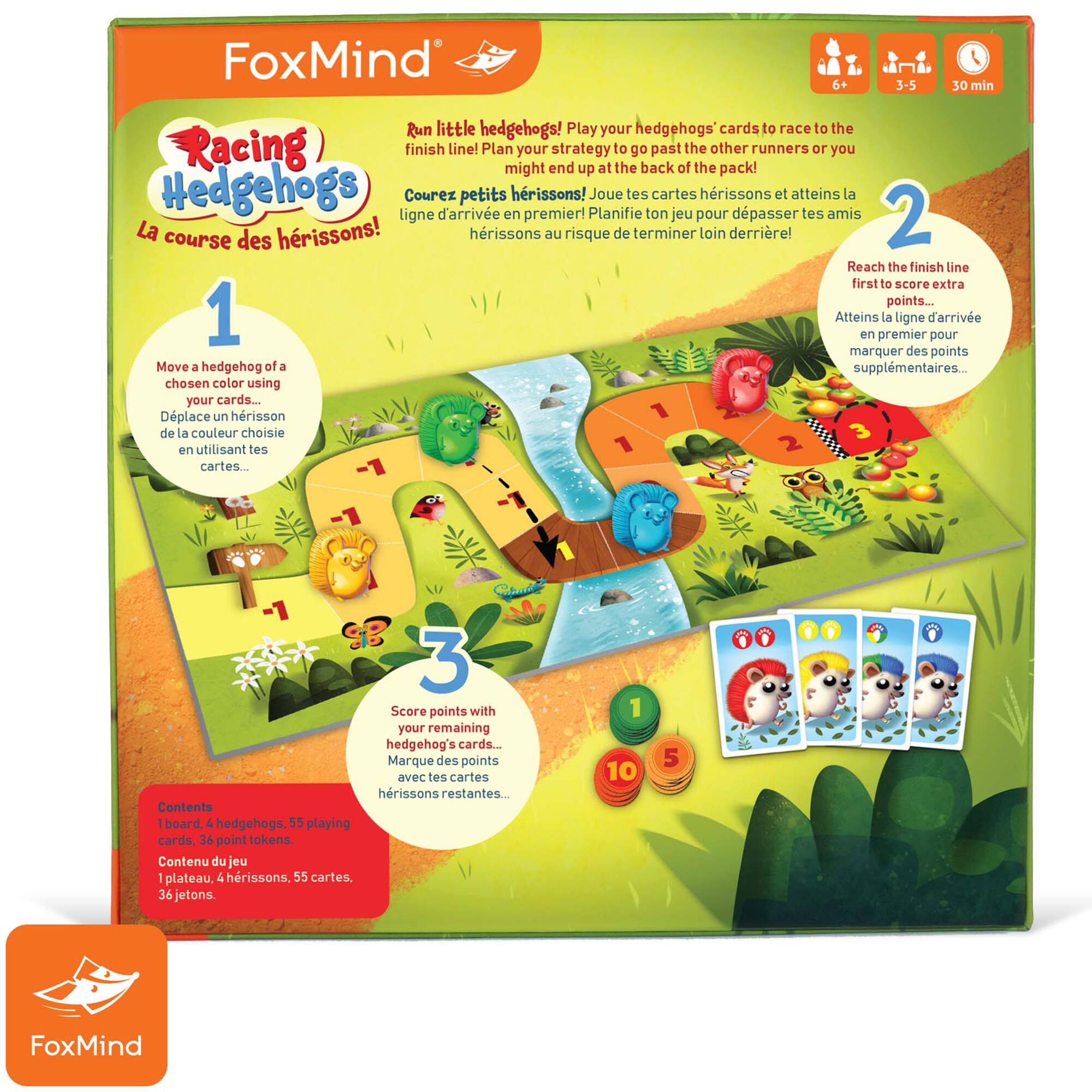 FoxMind Games Racing Hedgehogs Board Game
