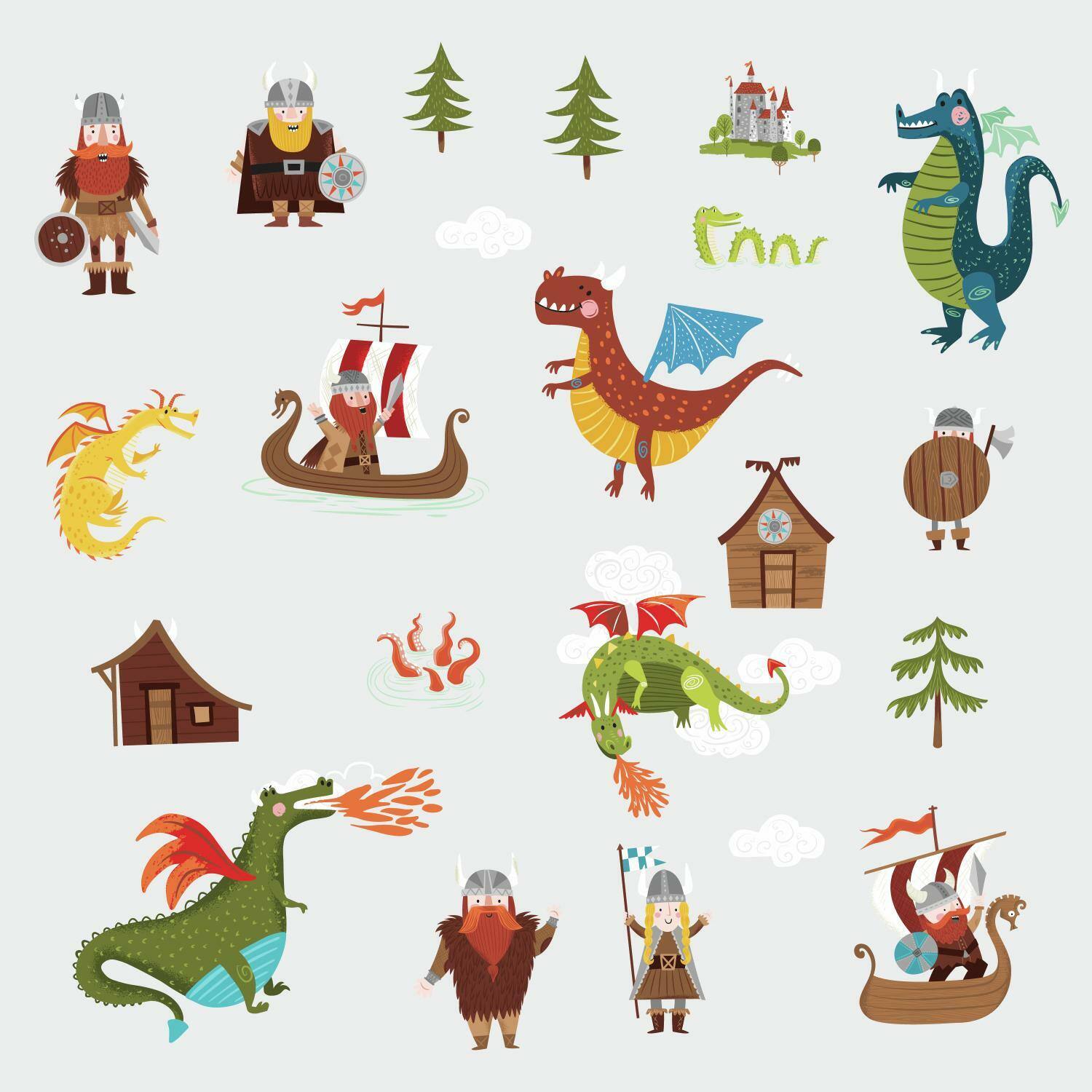 RoomMates Dragons & Vikings Peel & Stick Wall Decals | Michaels®