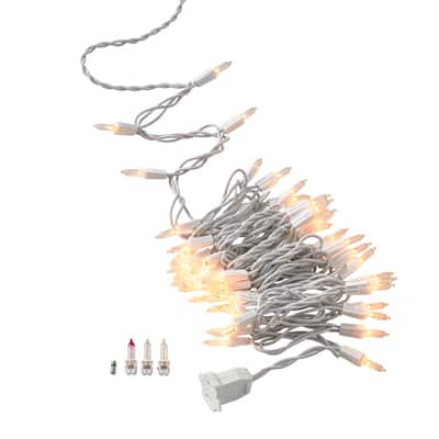 50ct. Clear Mini String Lights with White Cord by Ashland®