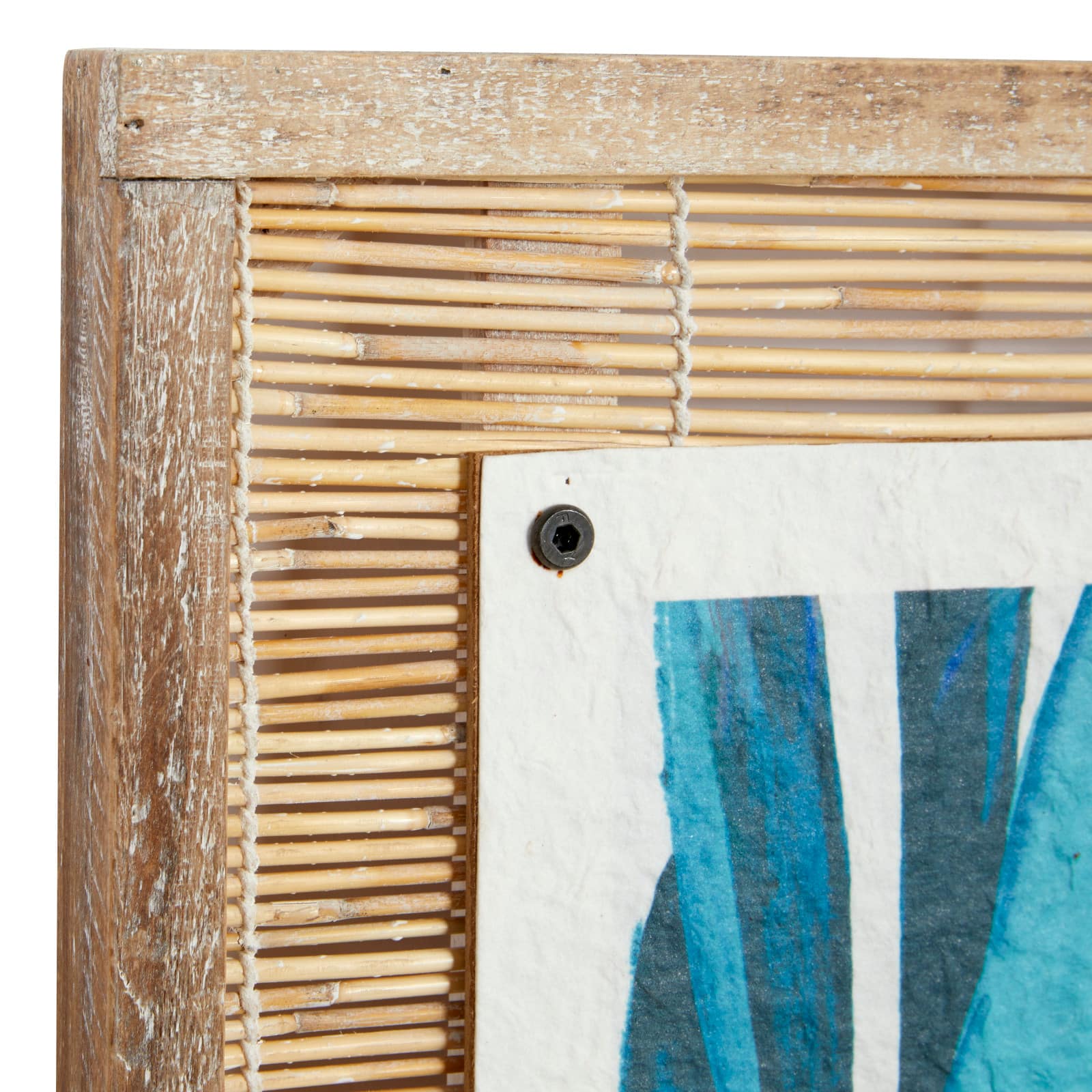 Set of 2 Blue Sea Grass Eclectic Botanical Wall Decor, 29" x 29"