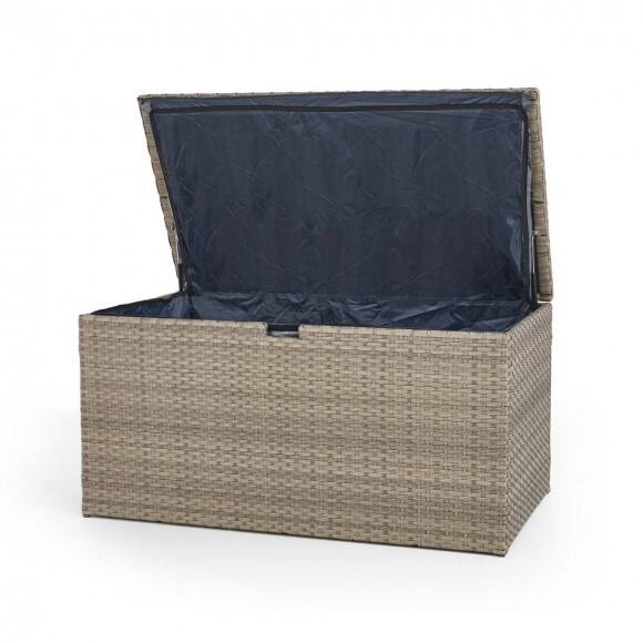 Glitzhome&#xAE; Outdoor Patio Oversized All-Weather Wicker Storage Trunk