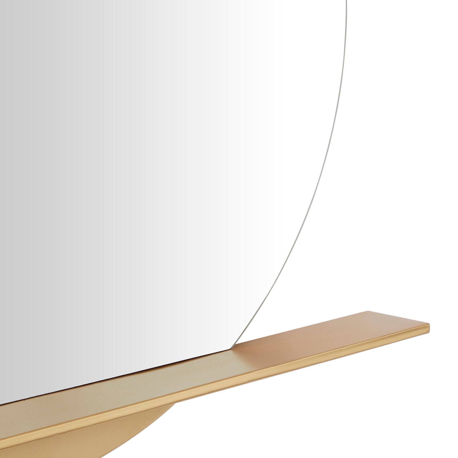 Gold Metal Glam Wall Mirror, 44&#x22; x 4&#x22; x 36&#x22;