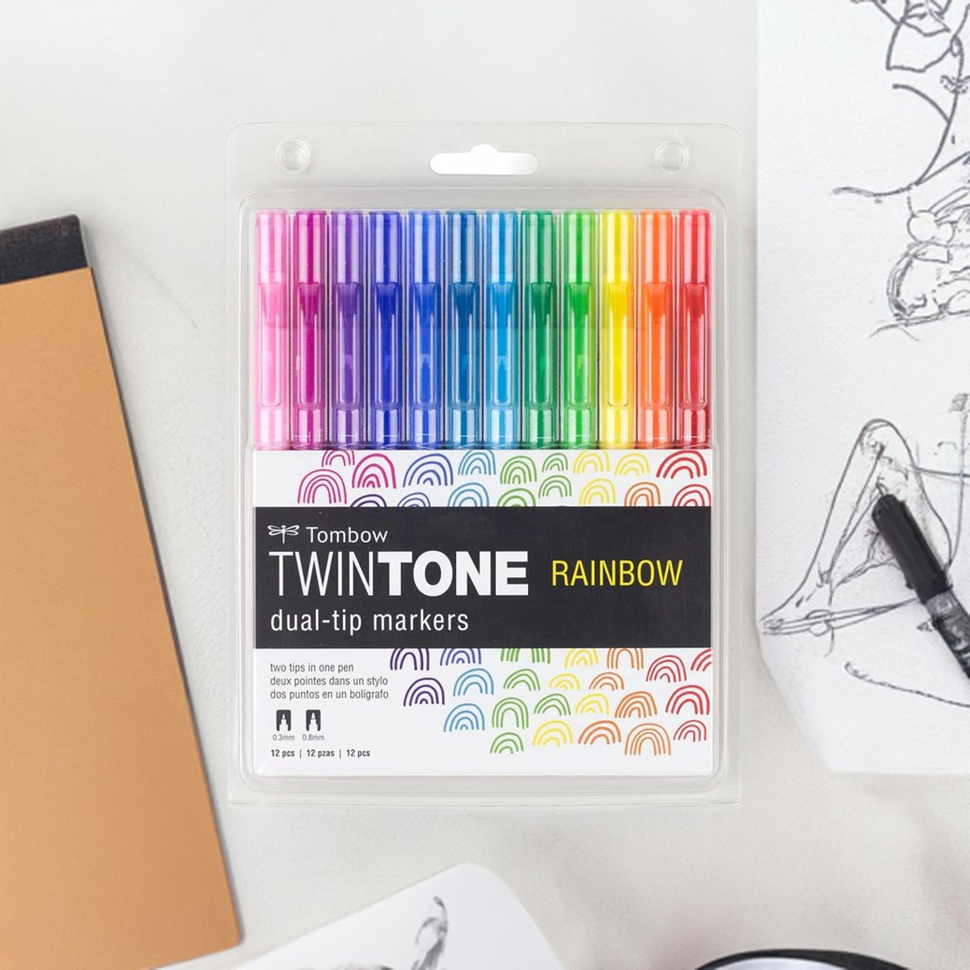 Tombow TwinTone Rainbow Dual-Tip Marker Set