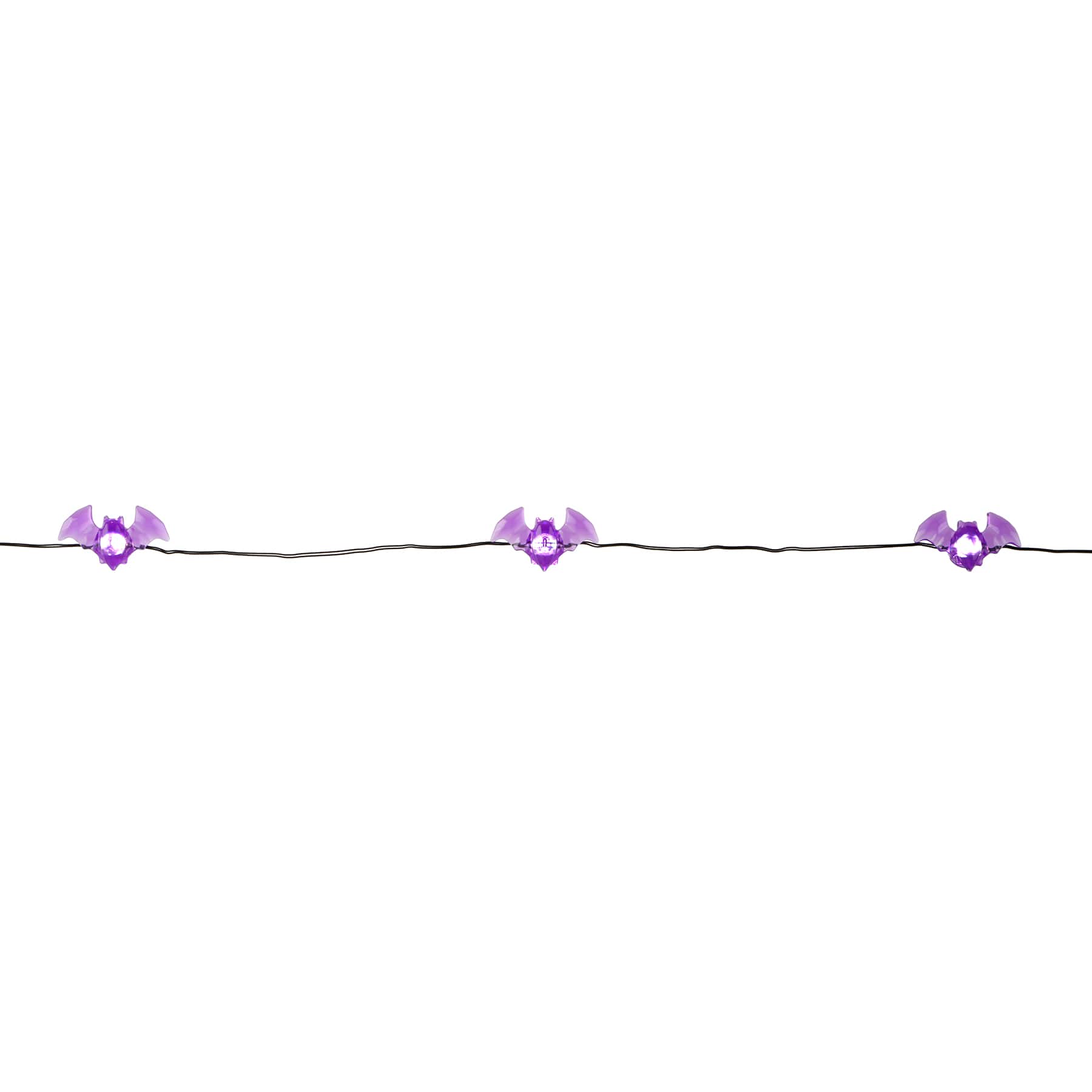 18ct. Warm White LED Purple Bat Icon String Lights by Ashland&#xAE;