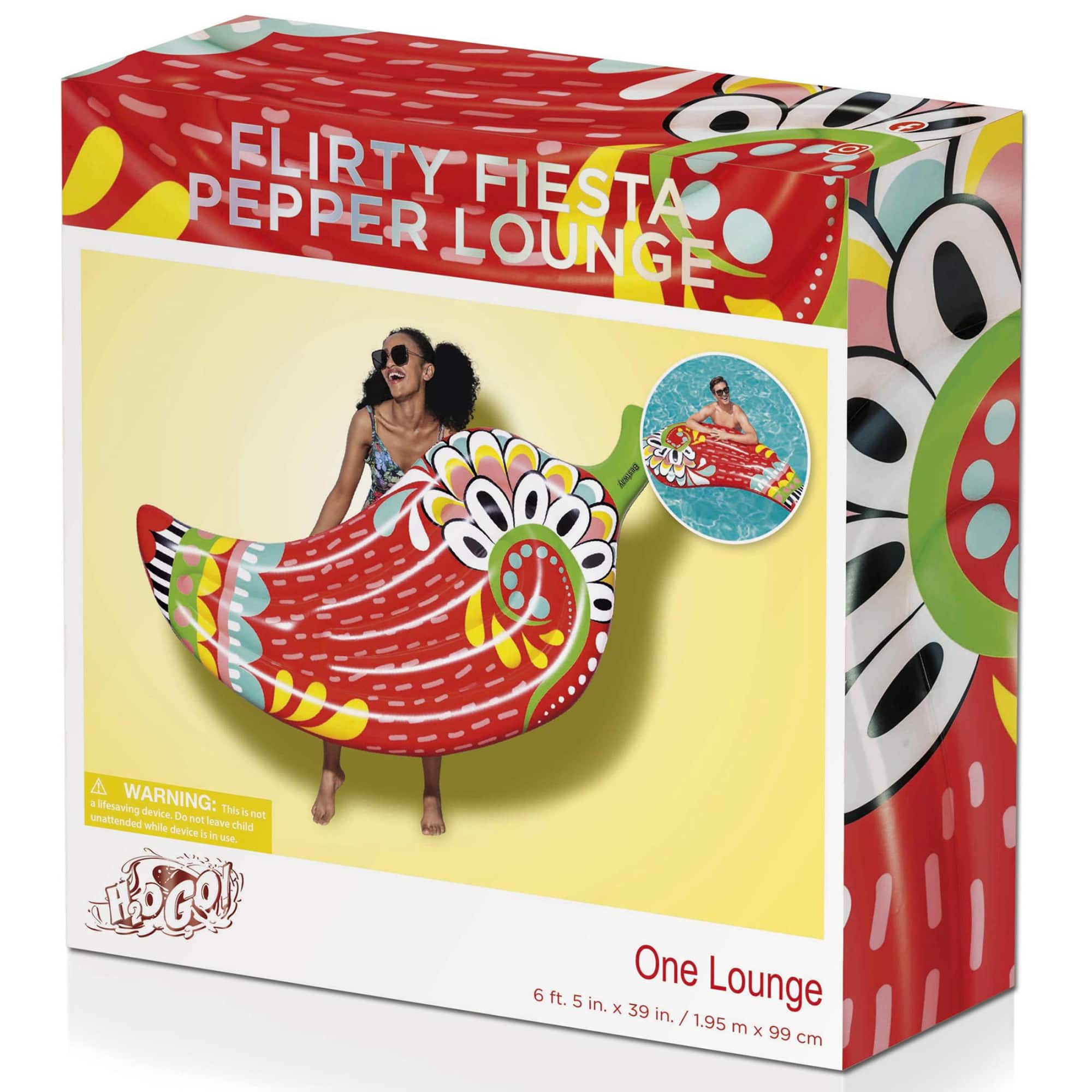 Bestway&#xAE; H2OGO!&#xAE; Flirty Fiesta Pepper Pool Float