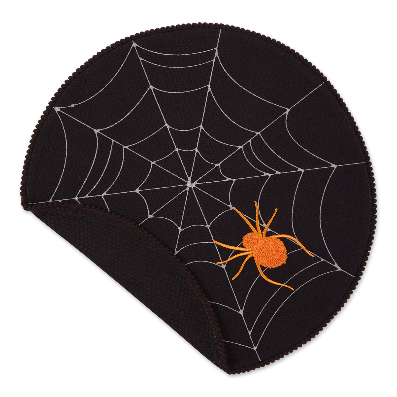 DII&#xAE; Spooky Spiderweb Embellished Round Placemats, 4ct.