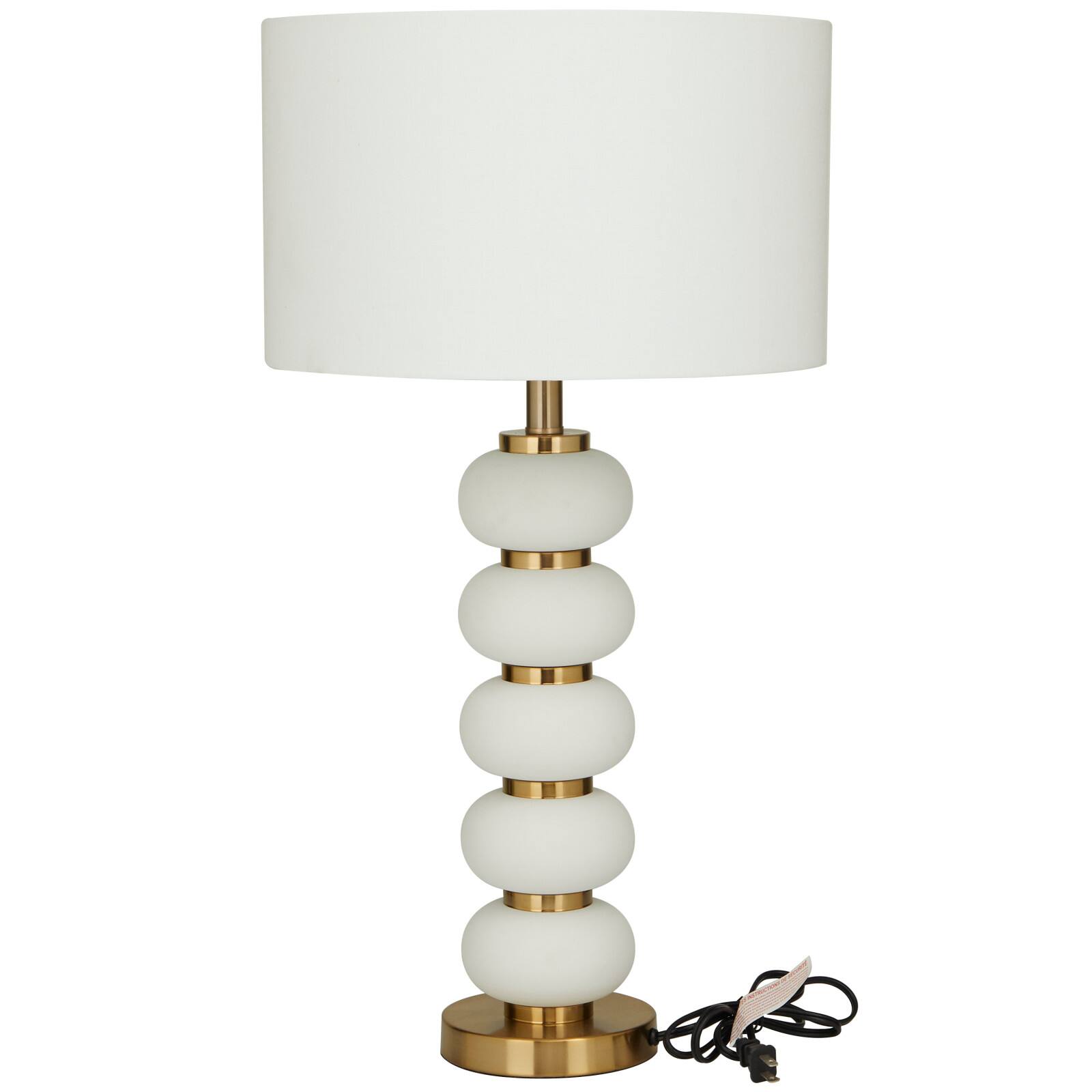 CosmoLiving by Cosmopolitan 28" Metal Orbs Style Base with Drum Shade Table Lamp