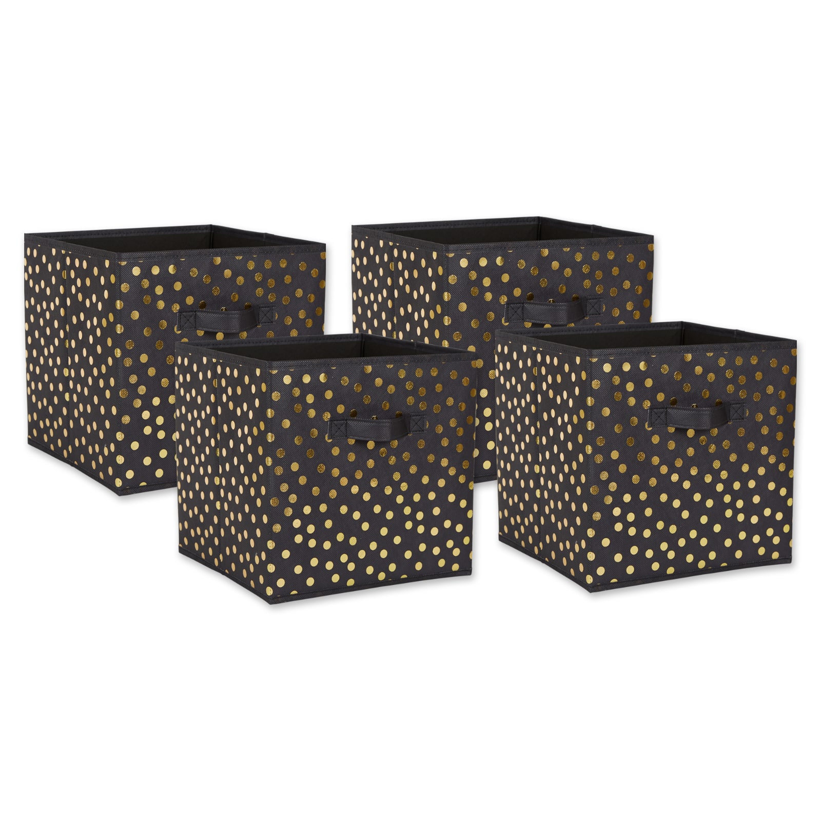 DII® 11" Nonwoven Polyester Small Dots Storage Cubes, 4ct.