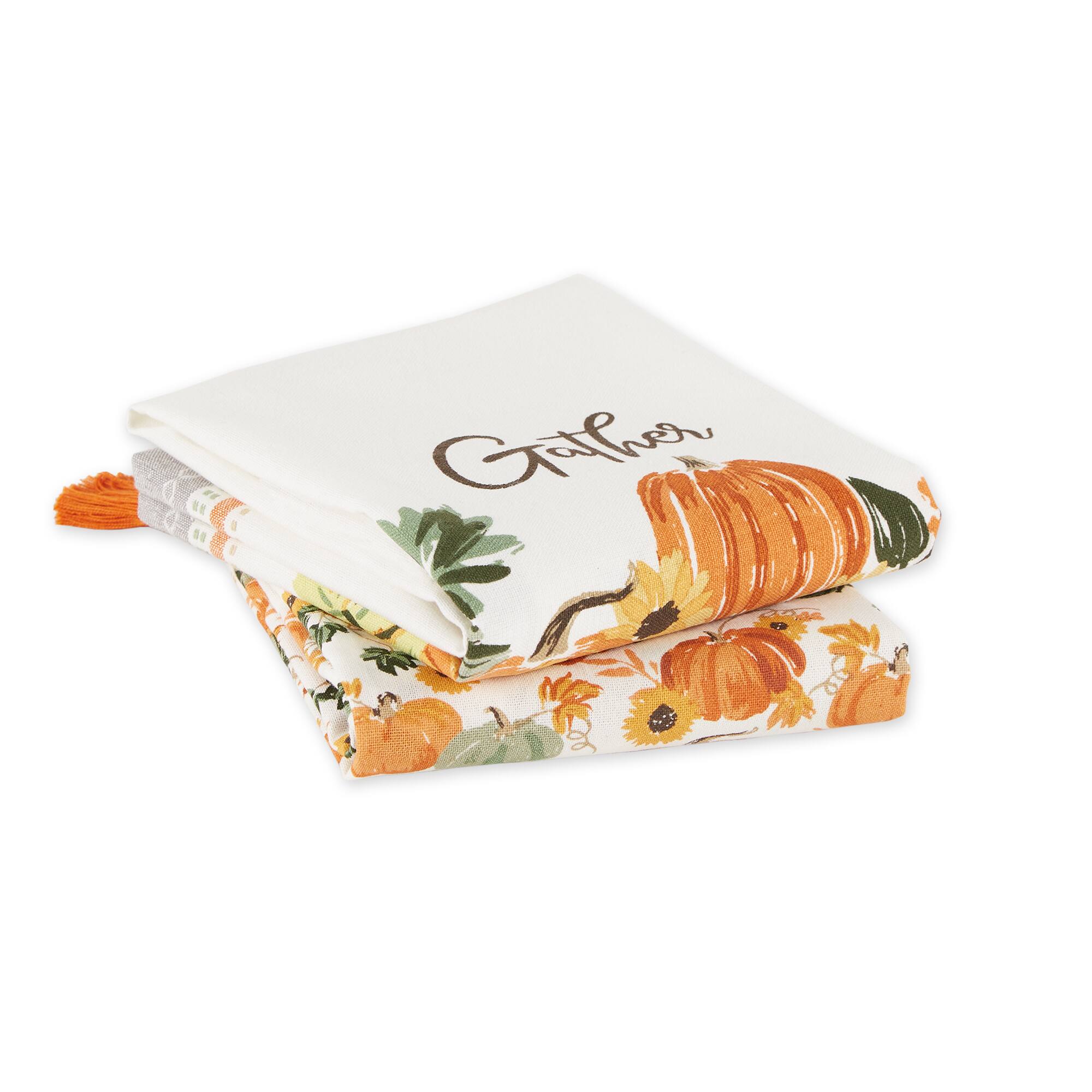 DII&#xAE; Gather Fall Squash Printed Dishtowel Set