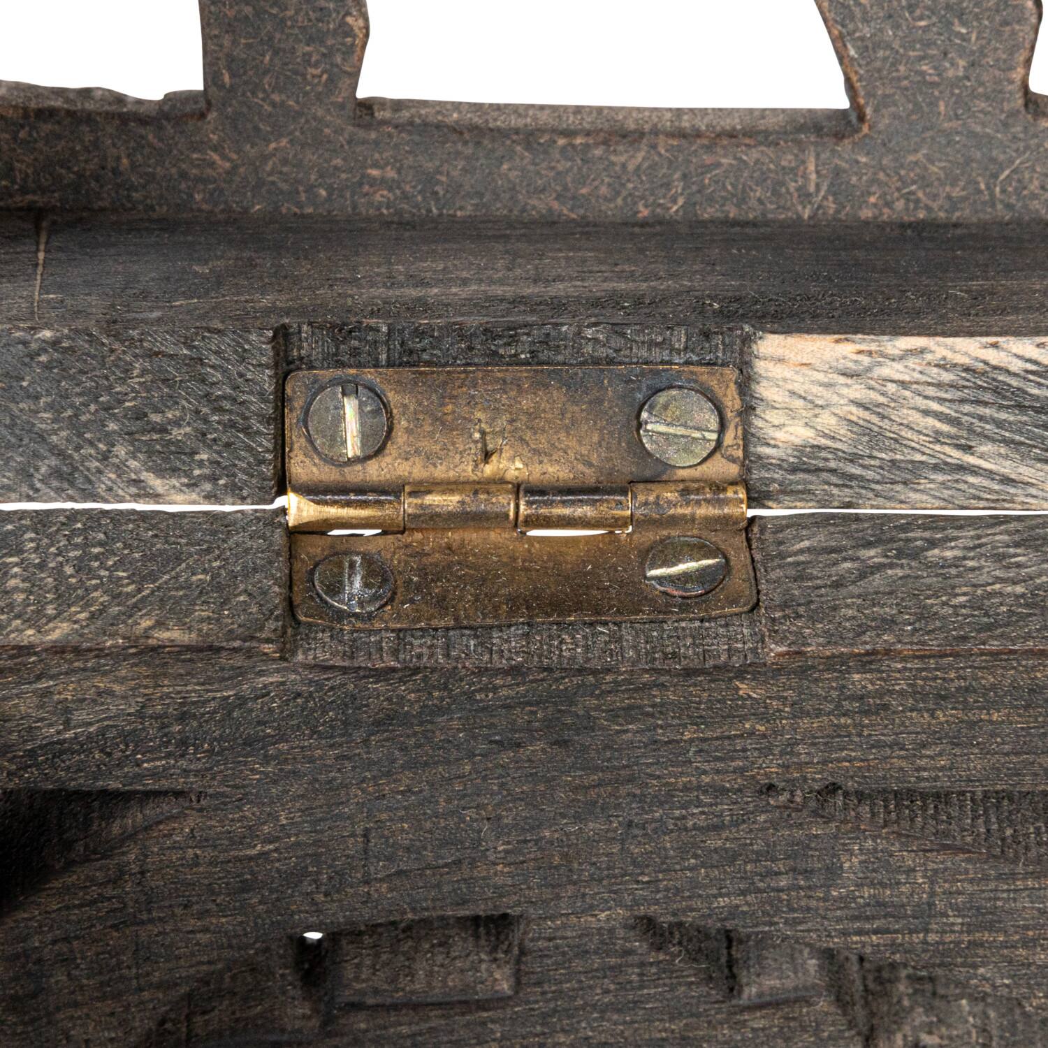 Hello Honey&#xAE; Espresso Carved Reclaimed &#x26; Mango Wood Nesting Boxes Set