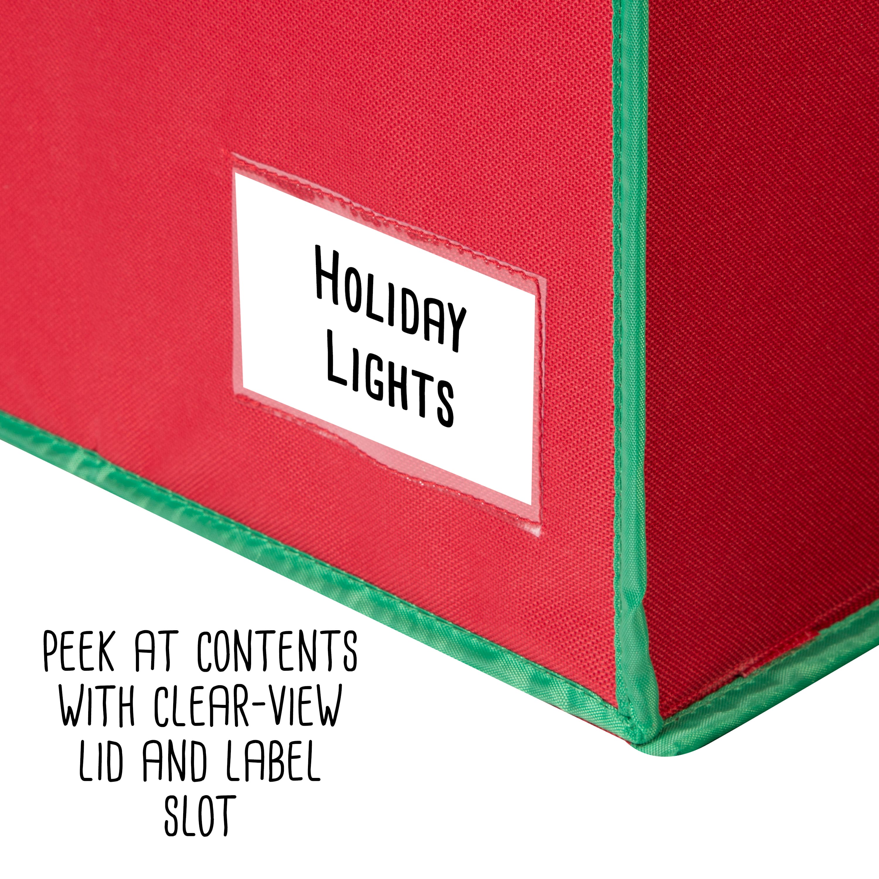 Honey Can Do Red Holiday Light Storage Box