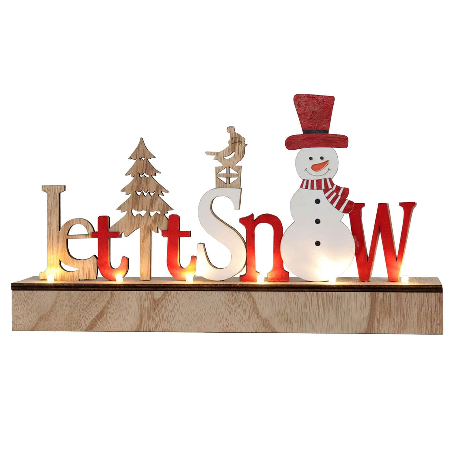 Santa&#x27;s Workshop 12&#x22; Let it Snow LED Decoration