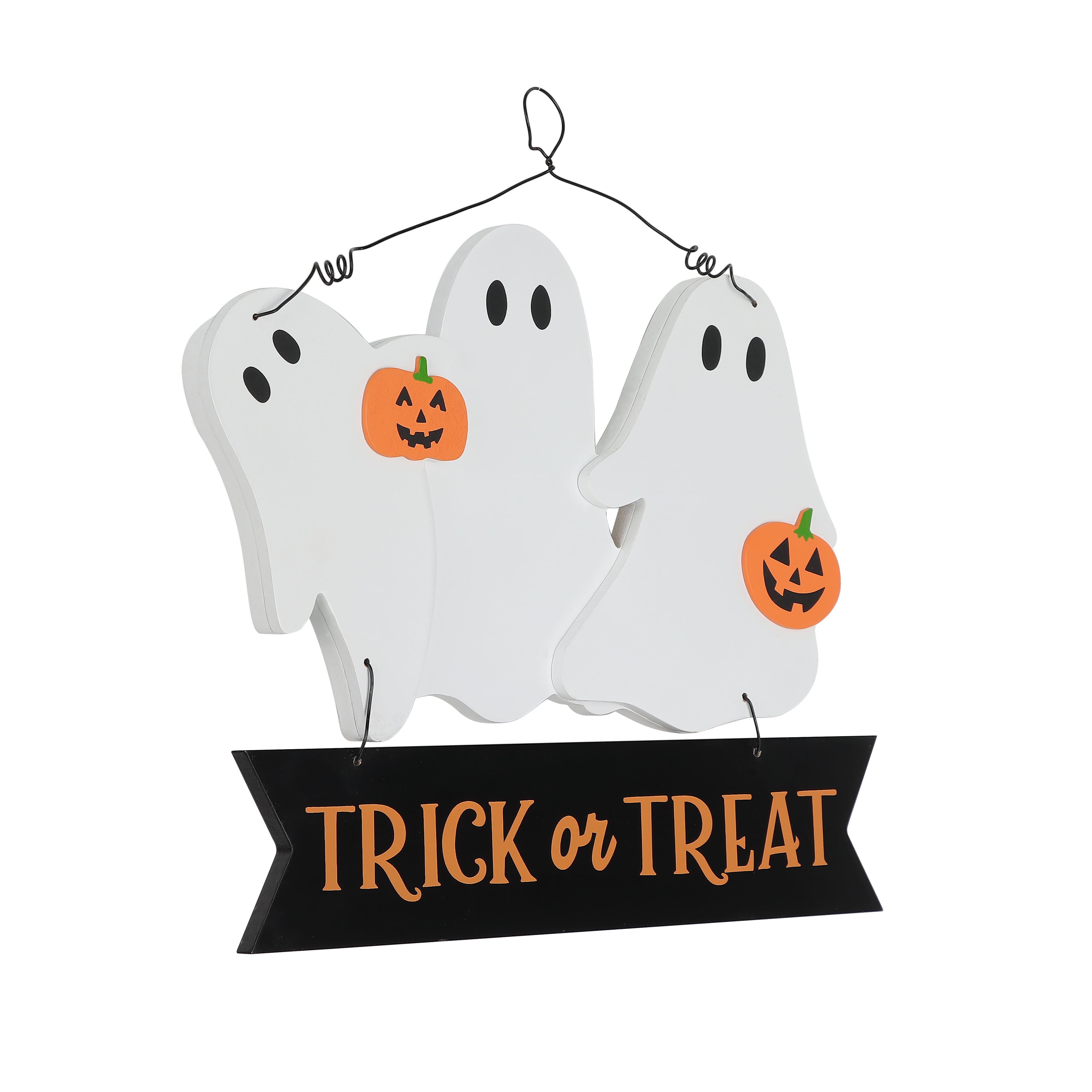 13&#x22; Hanging Ghosts Trick-or-Treat Sign by Ashland&#xAE;