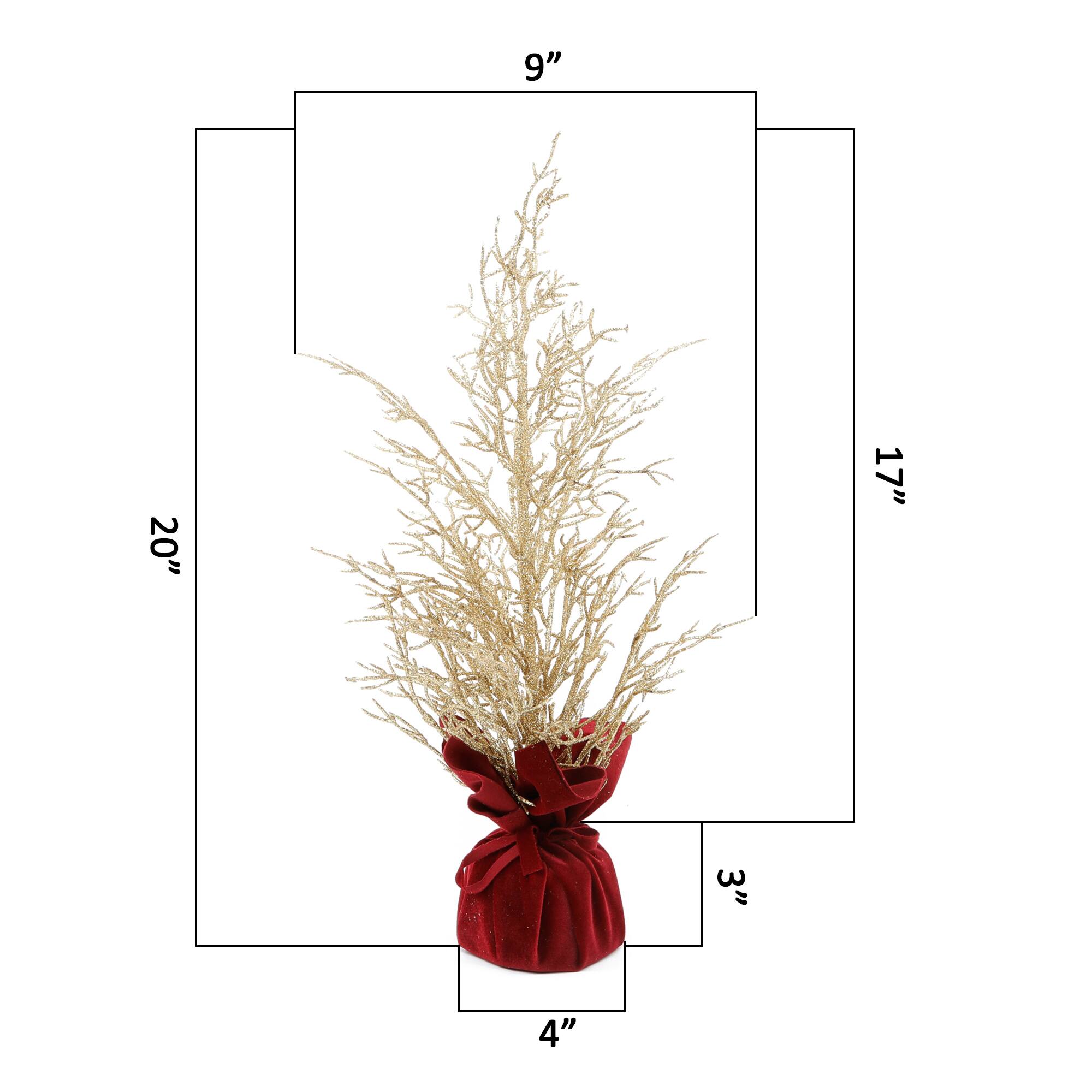 20" Unlit Artificial Christmas Tree in Velvet Base