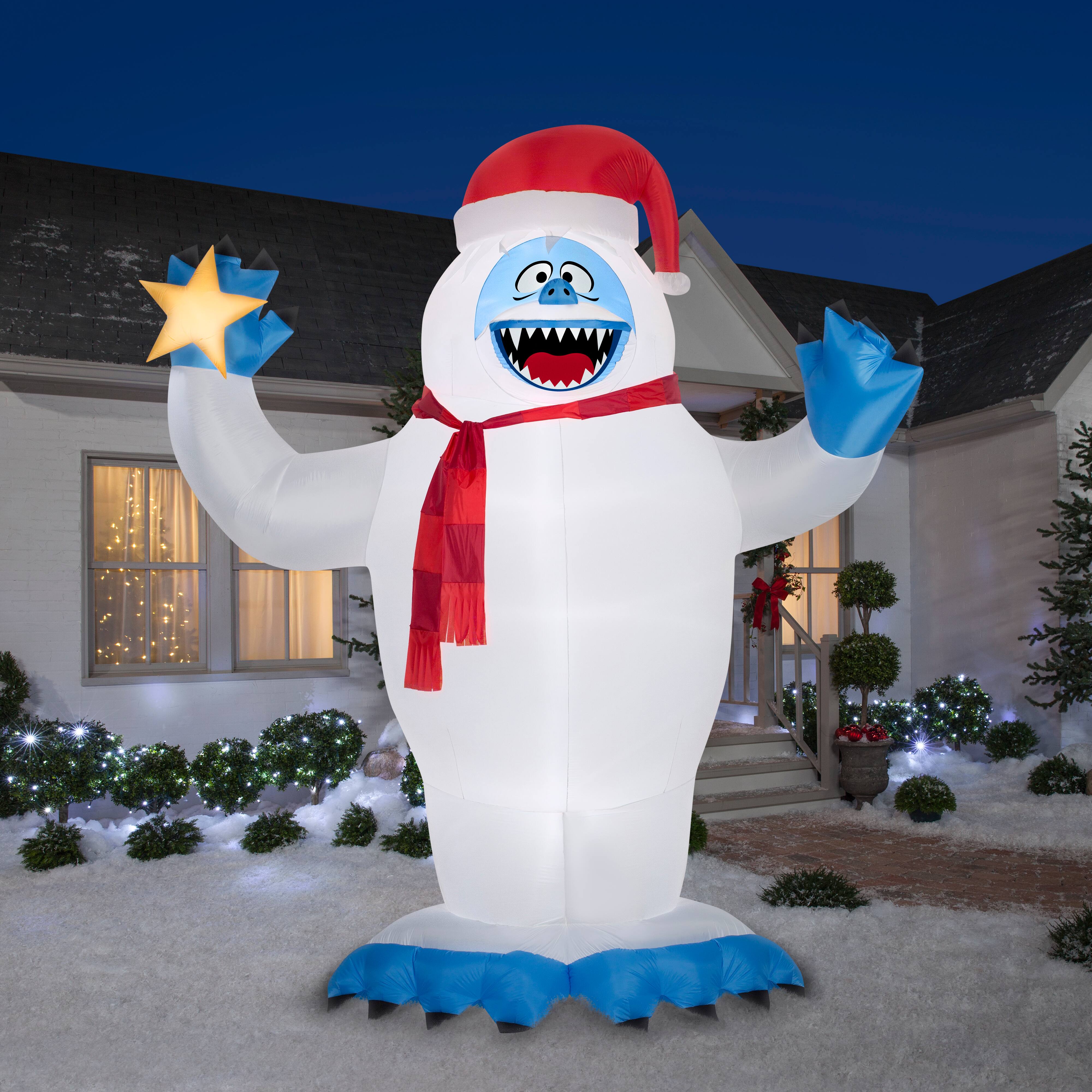 12ft. Airblown® Inflatable Rudolph Bumble in Santa Hat